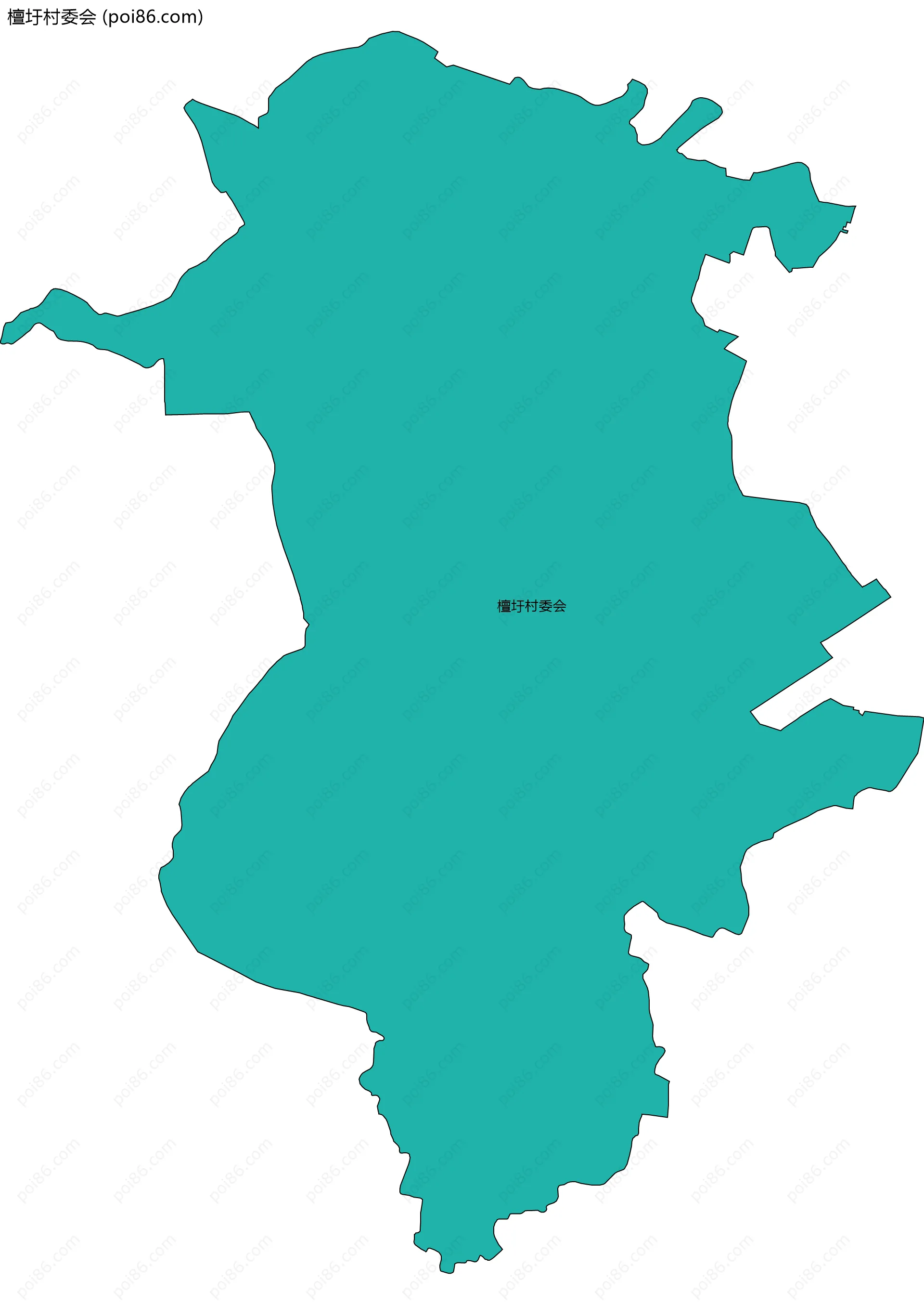 檀圩村委会边界地图