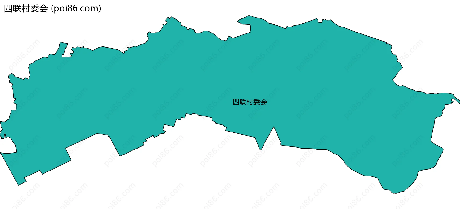 四联村委会边界地图
