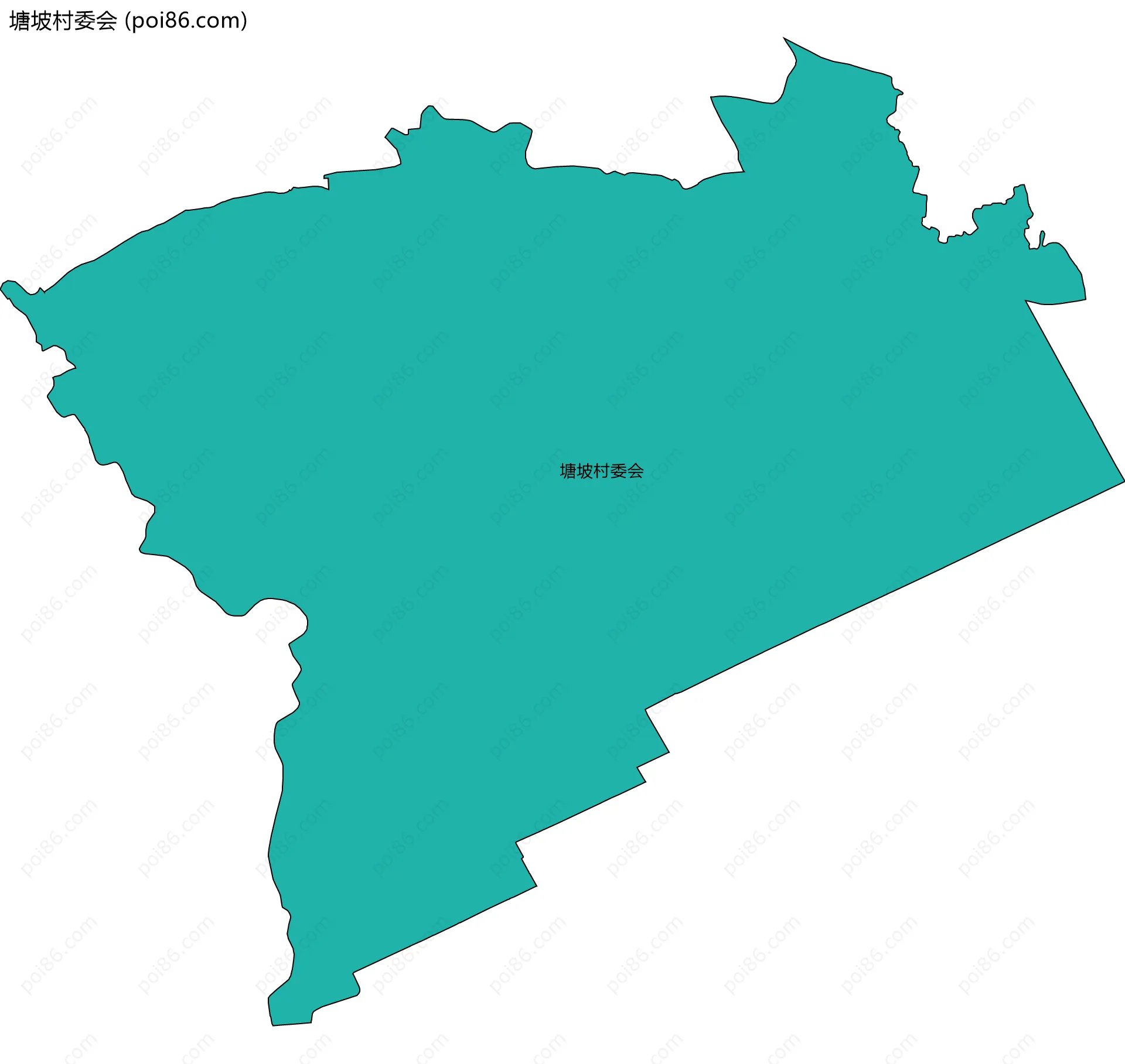 塘坡村委会边界地图