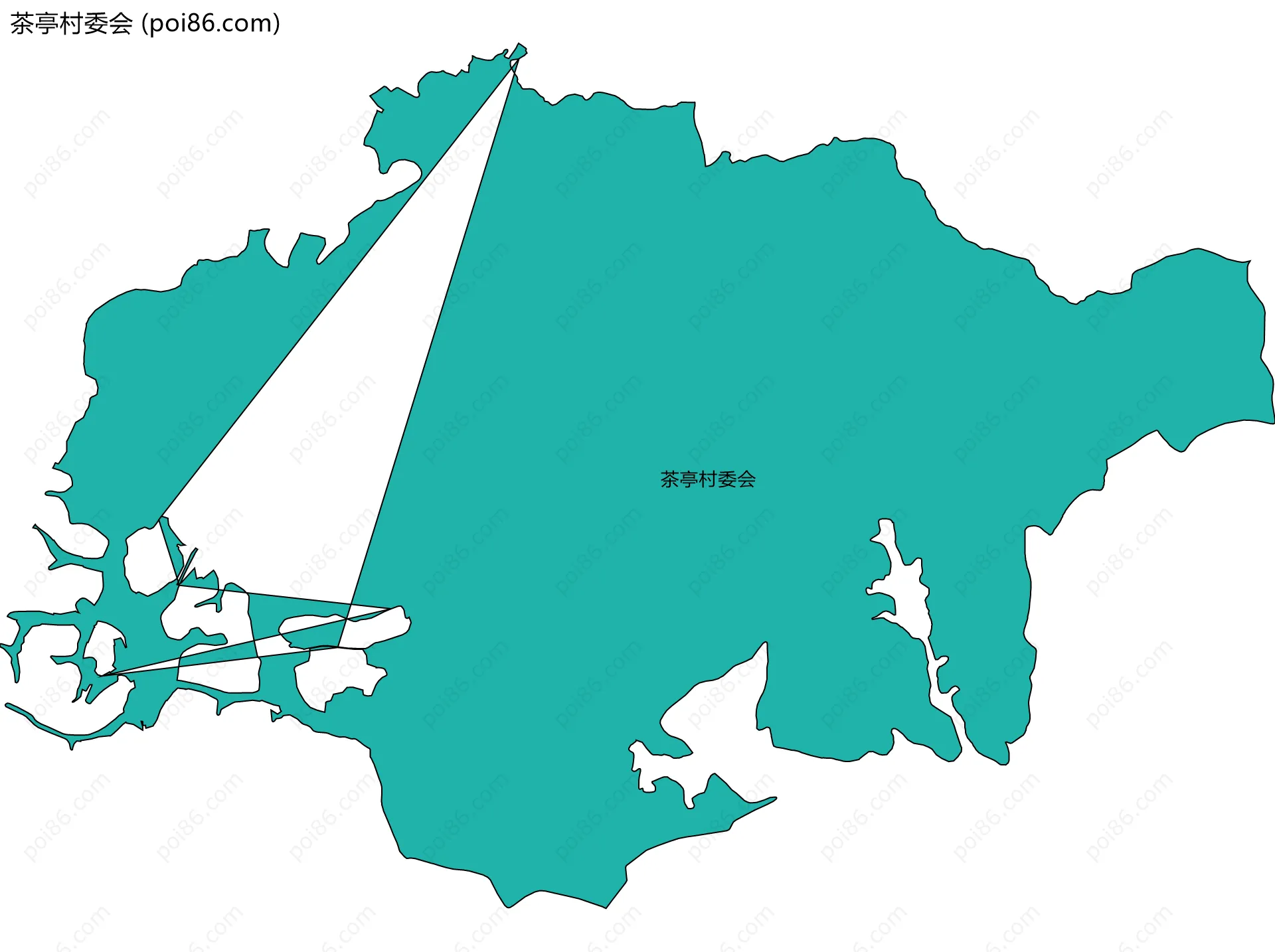 茶亭村委会边界地图