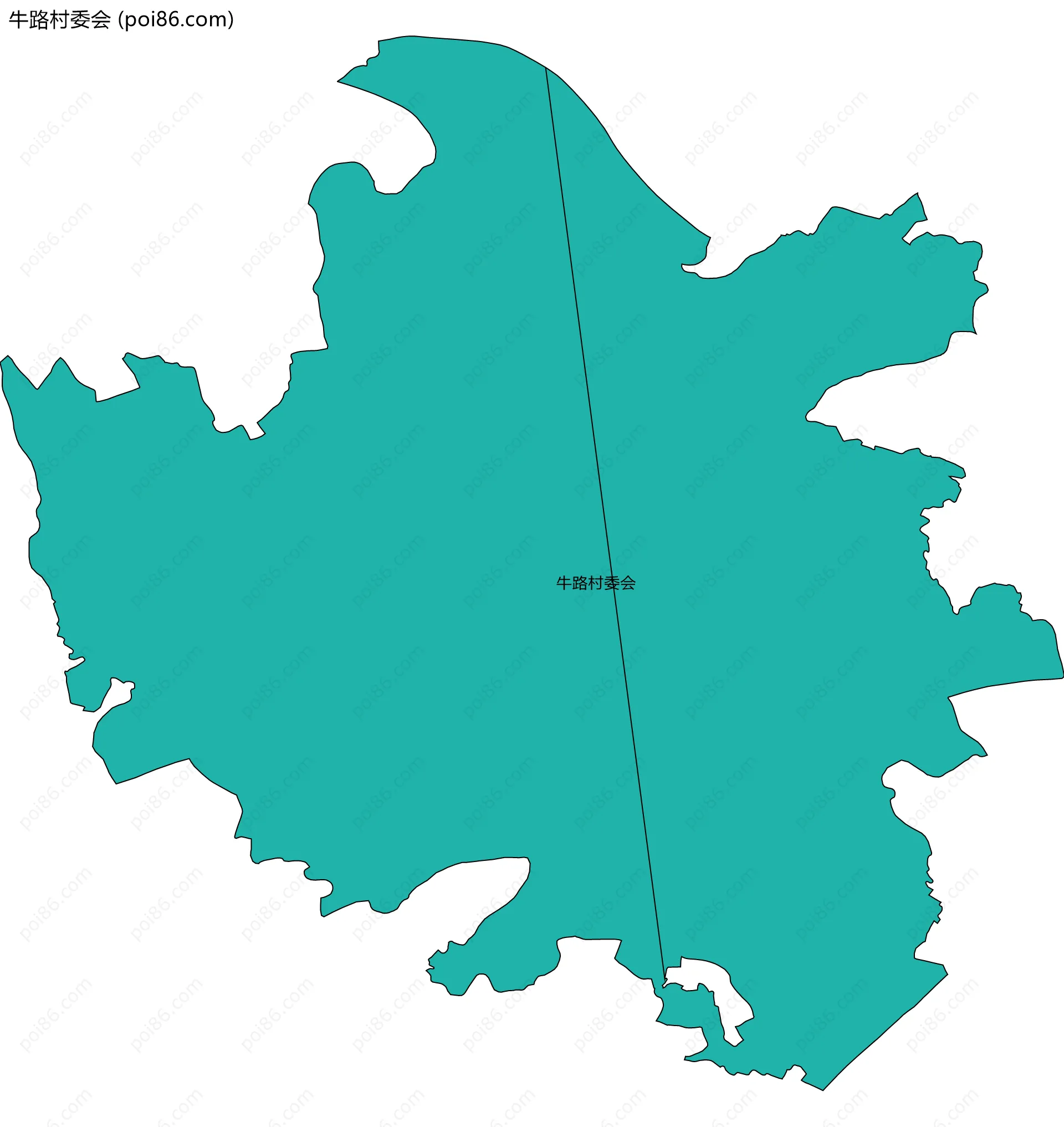 牛路村委会边界地图