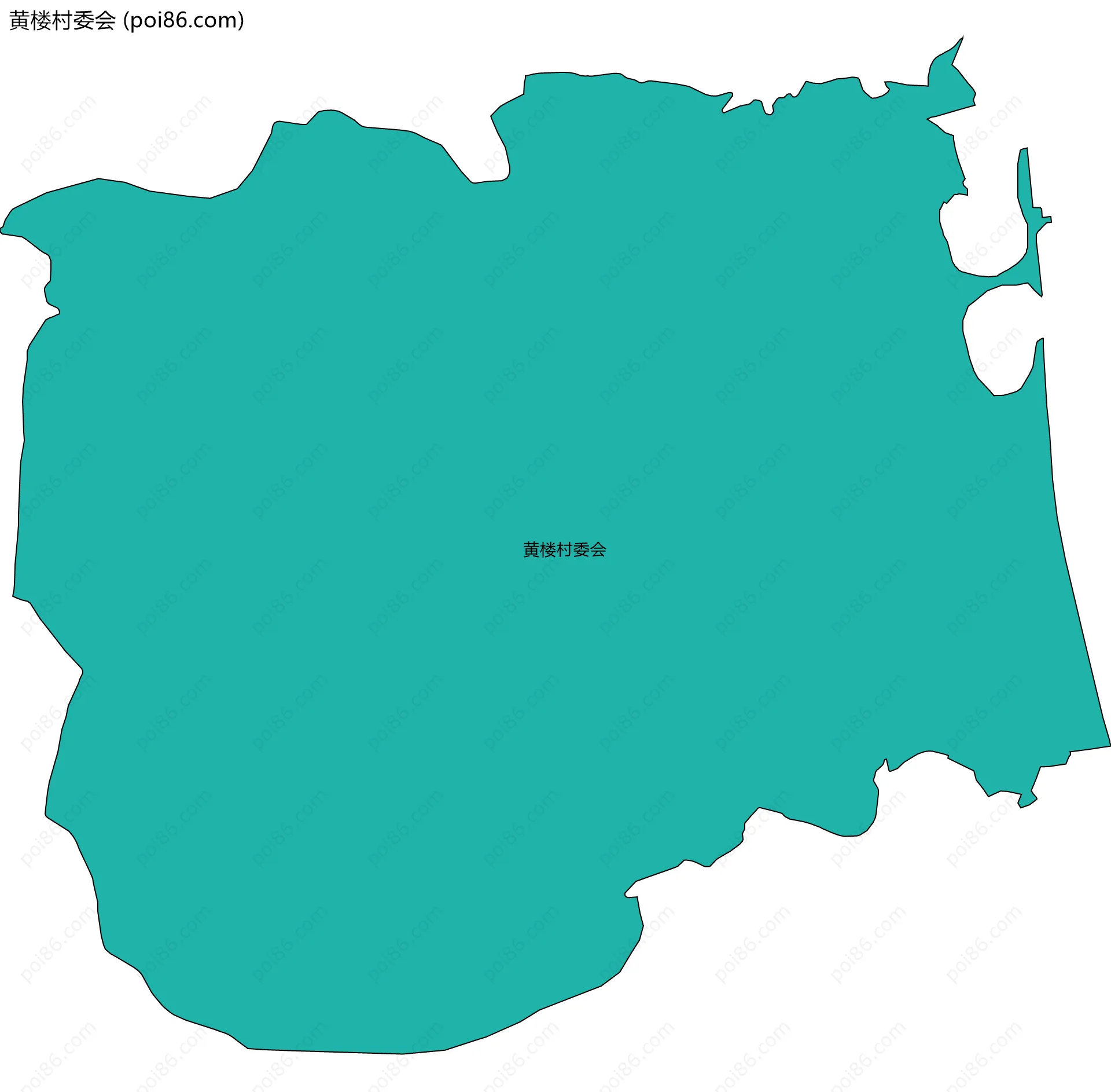 黄楼村委会边界地图