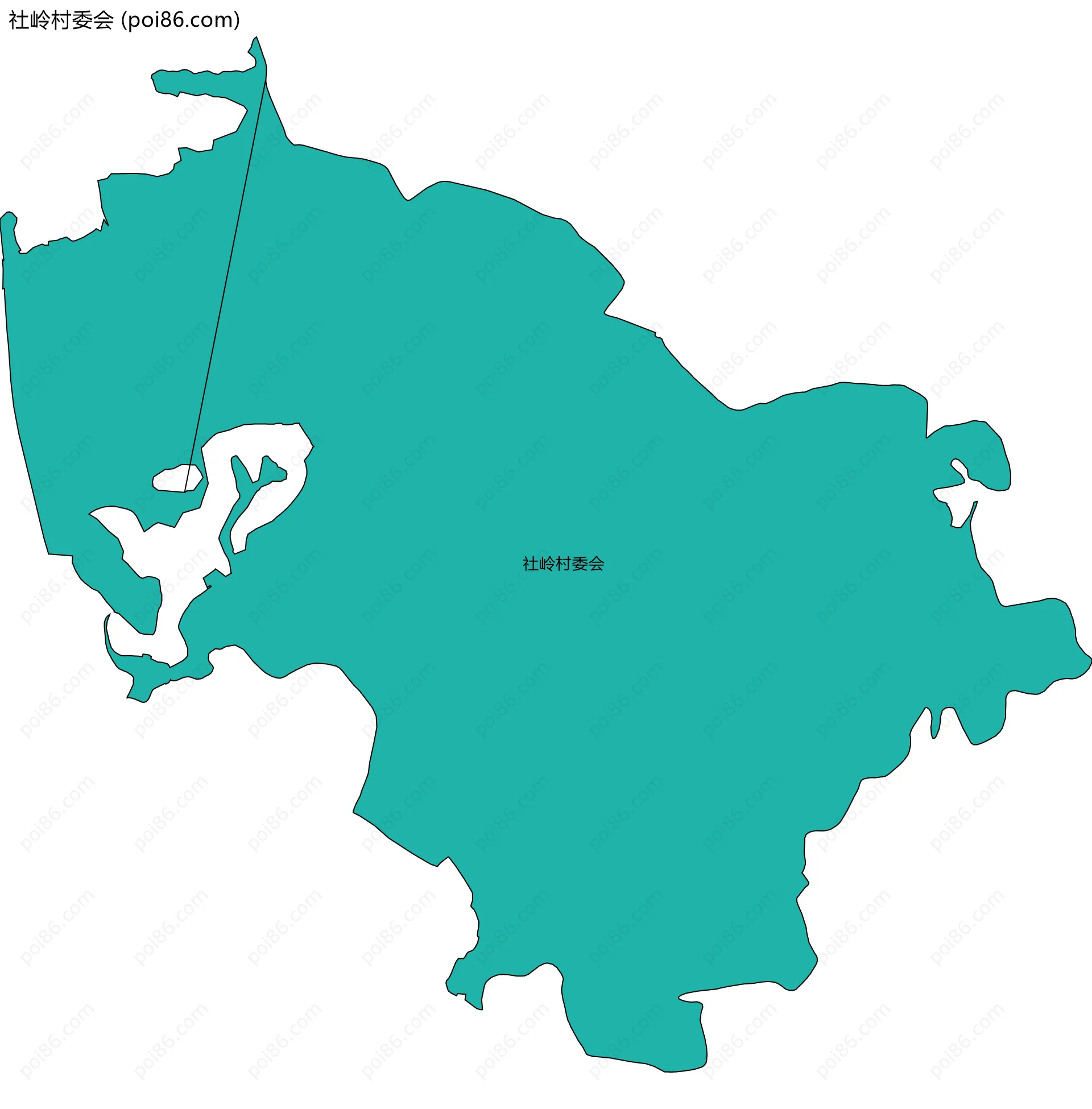 社岭村委会边界地图
