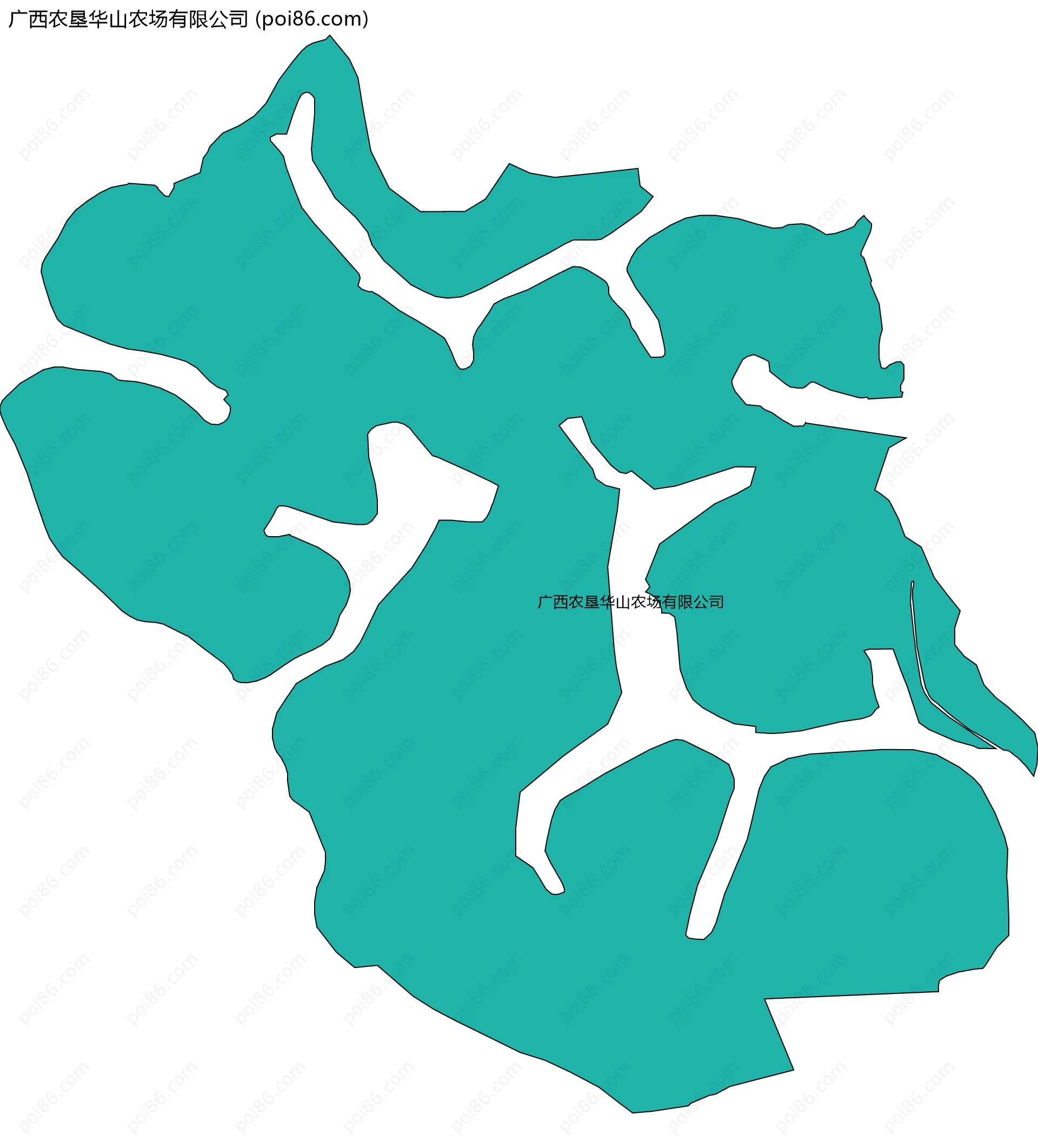 广西农垦华山农场有限公司边界地图