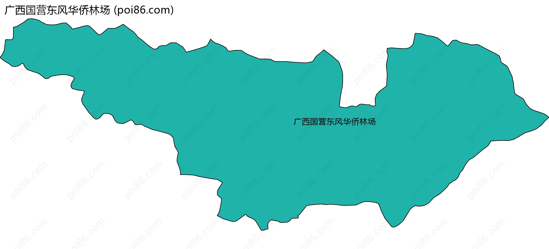 广西国营东风华侨林场边界地图