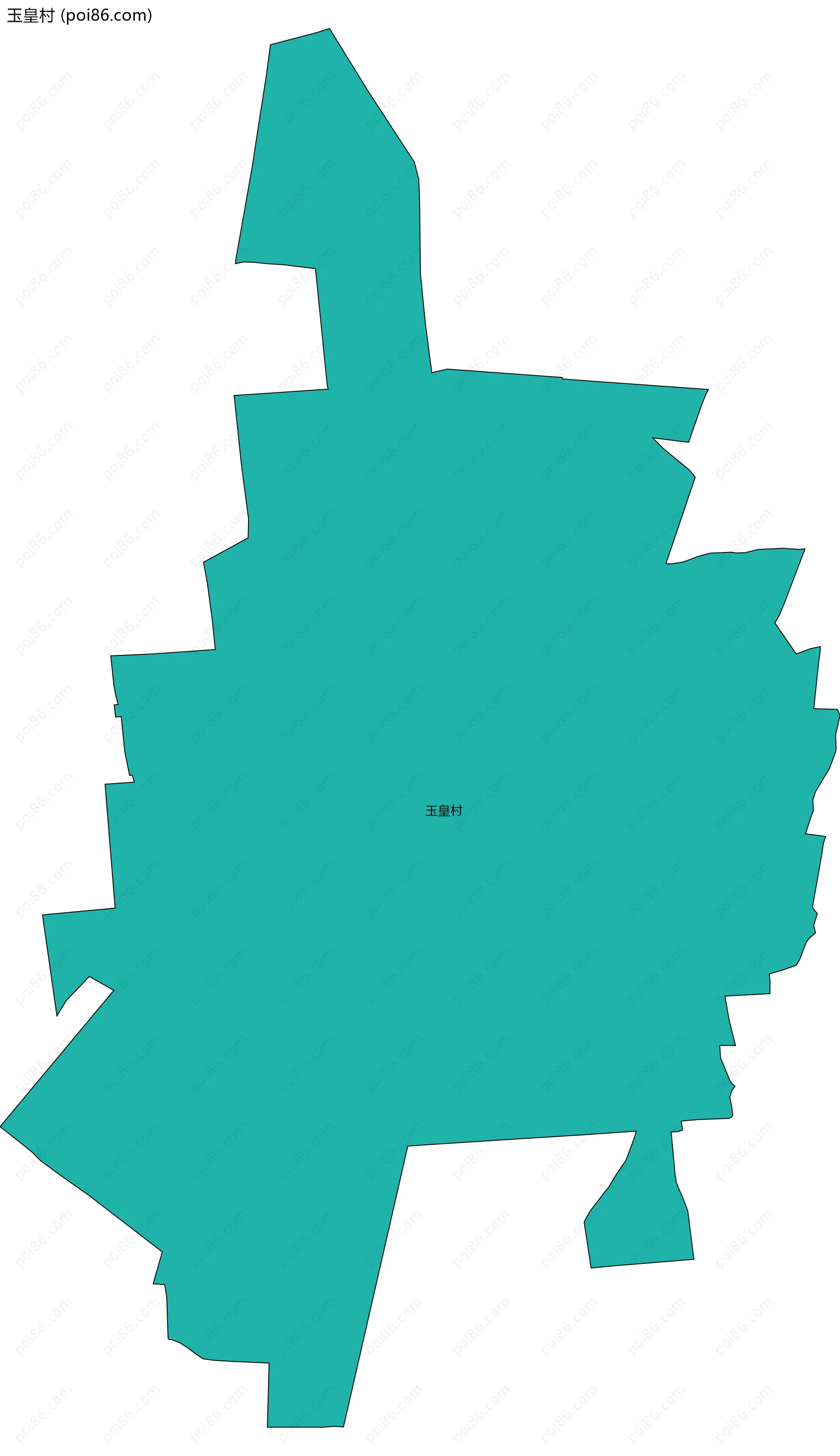 玉皇村边界地图