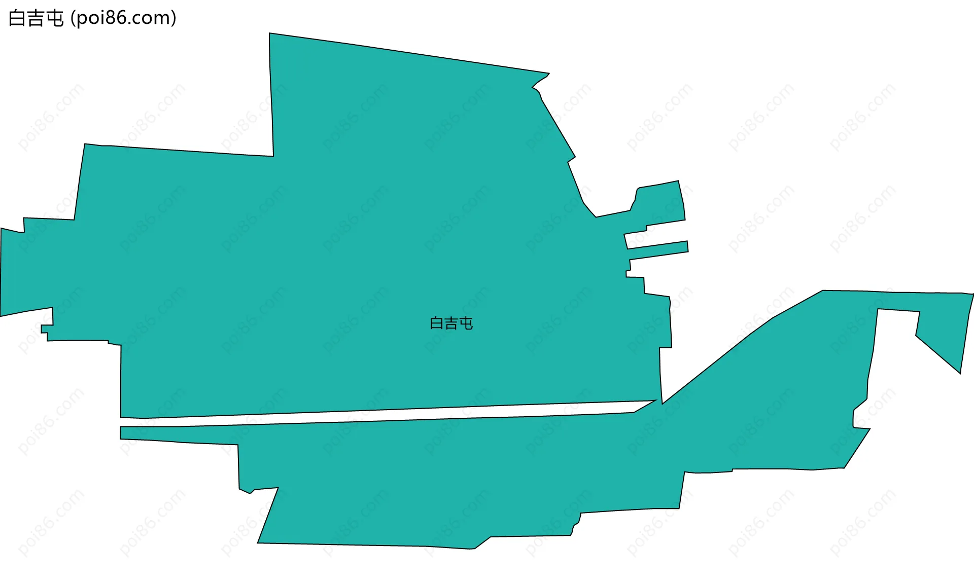 白吉屯边界地图