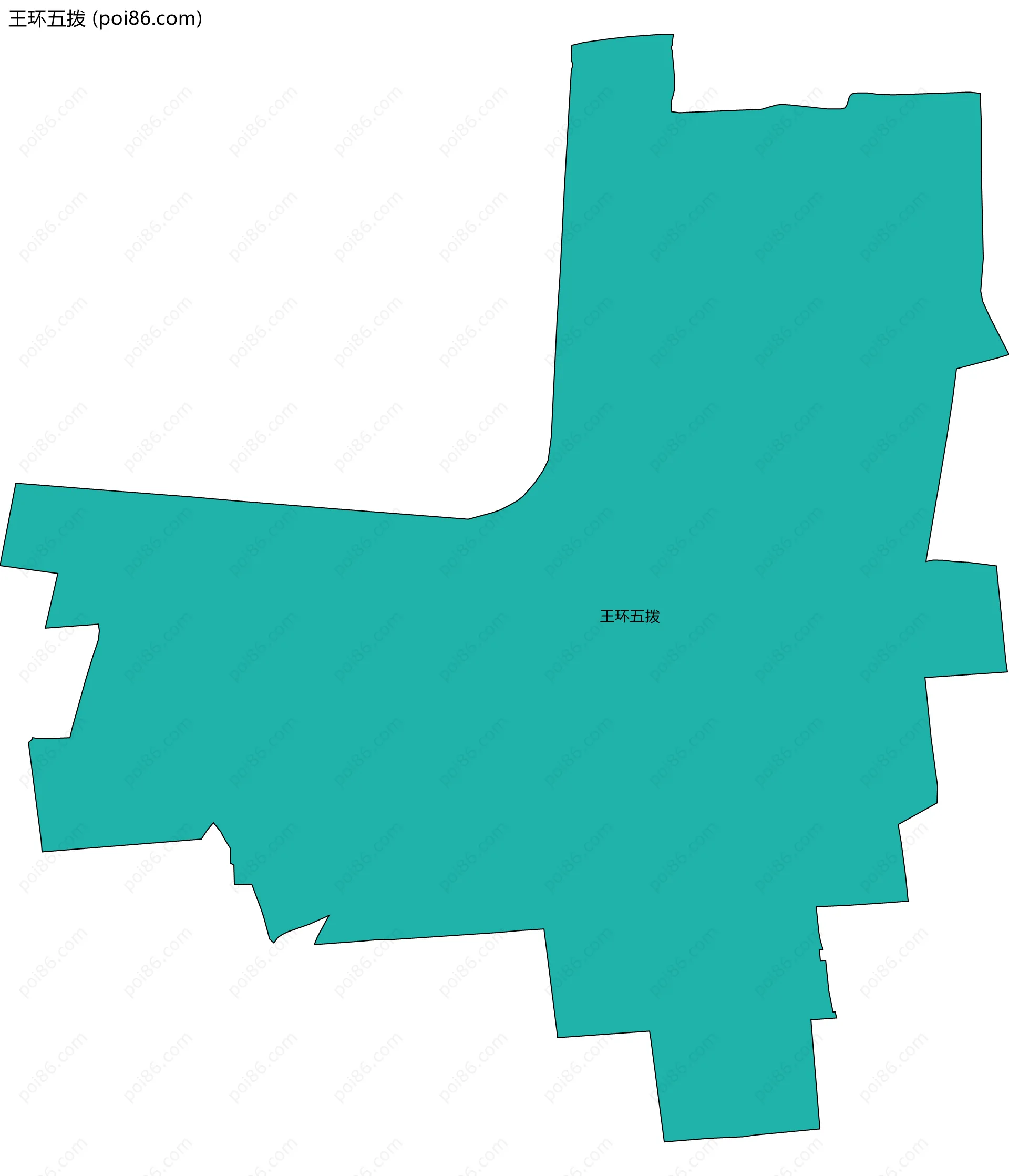 王环五拨边界地图