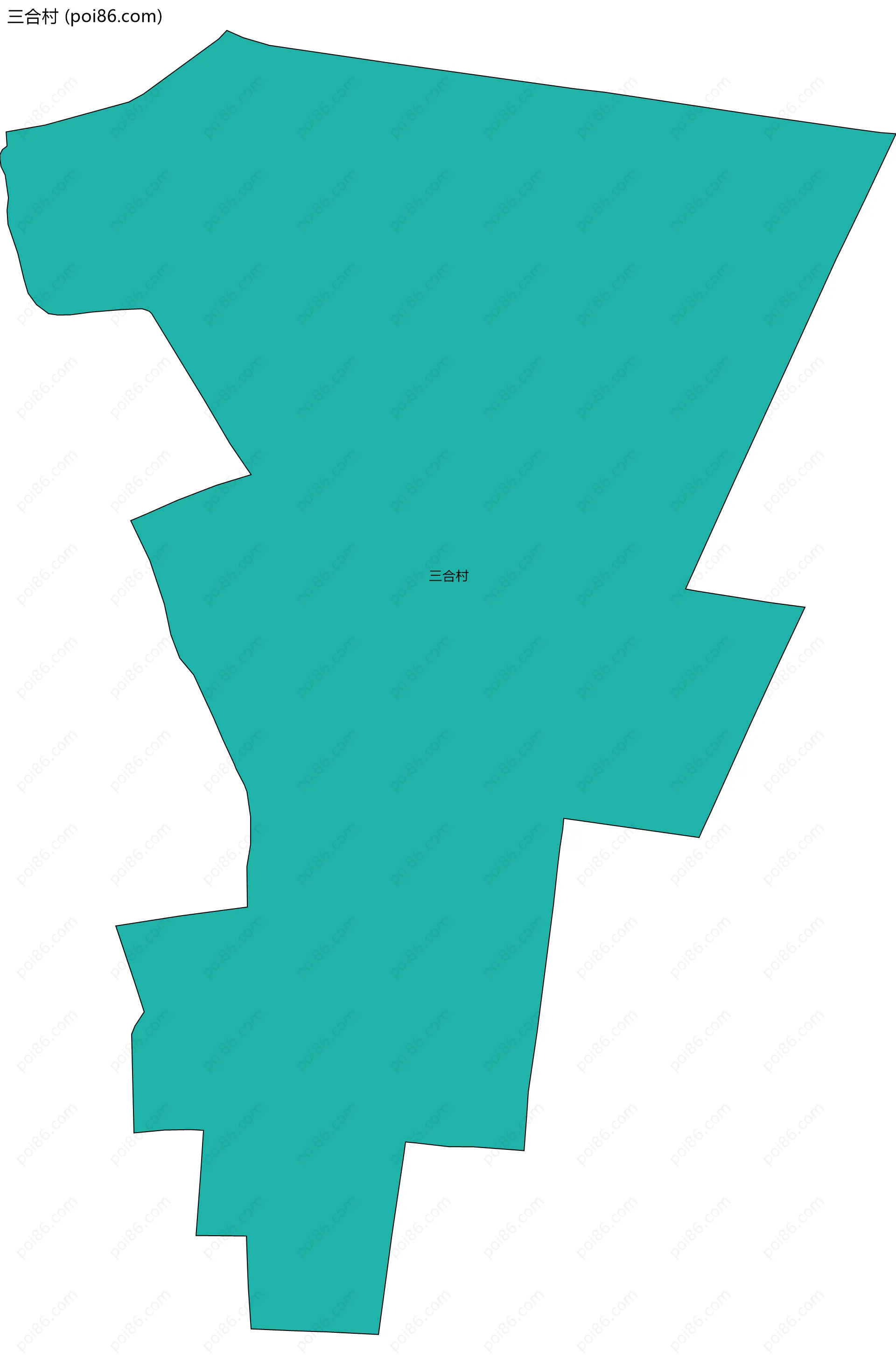 三合村边界地图