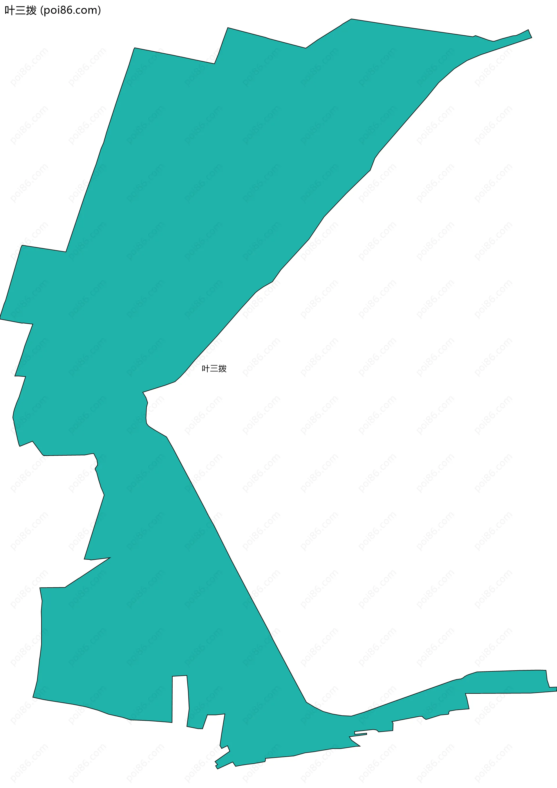 叶三拨边界地图