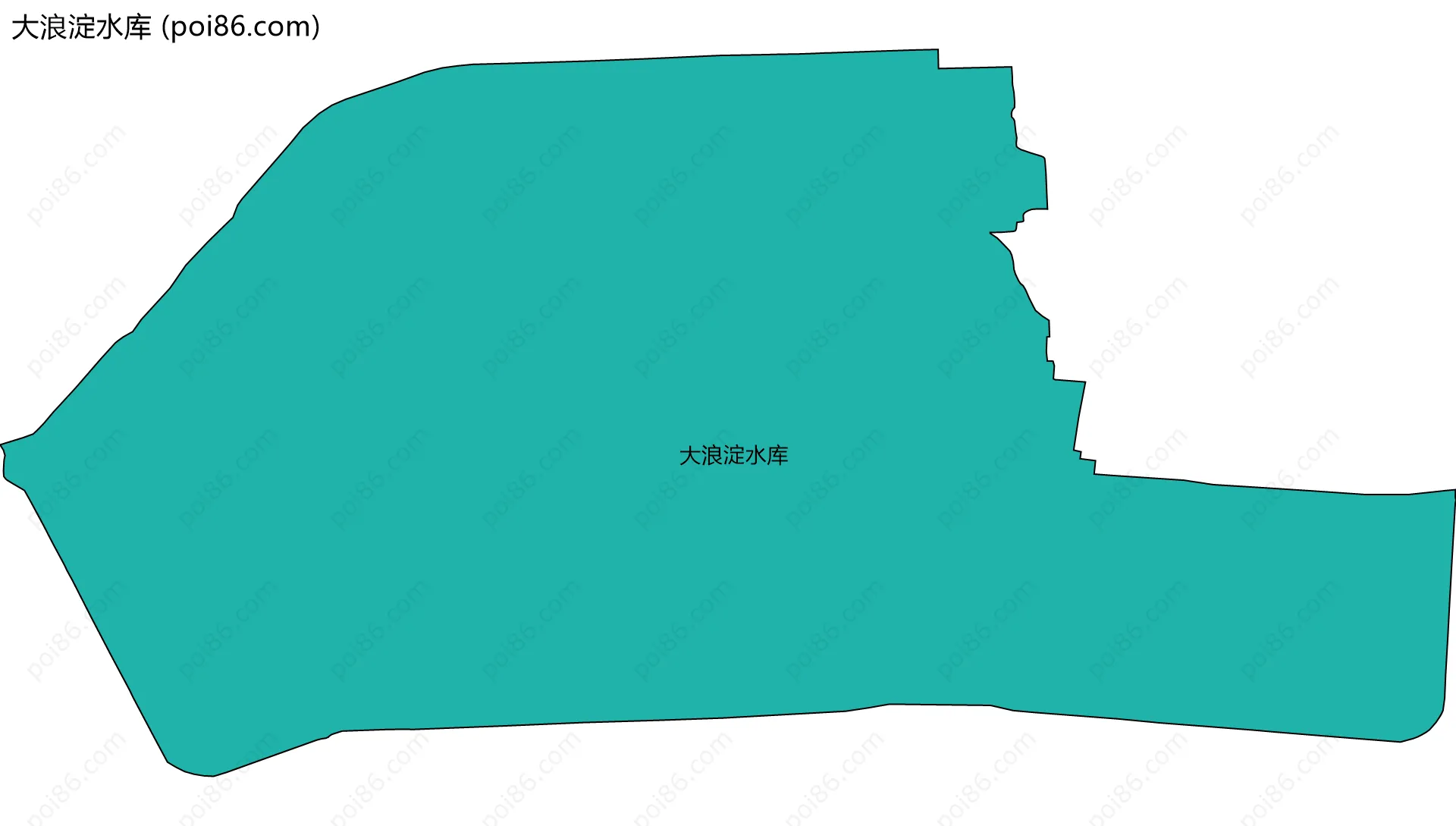 大浪淀水库边界地图