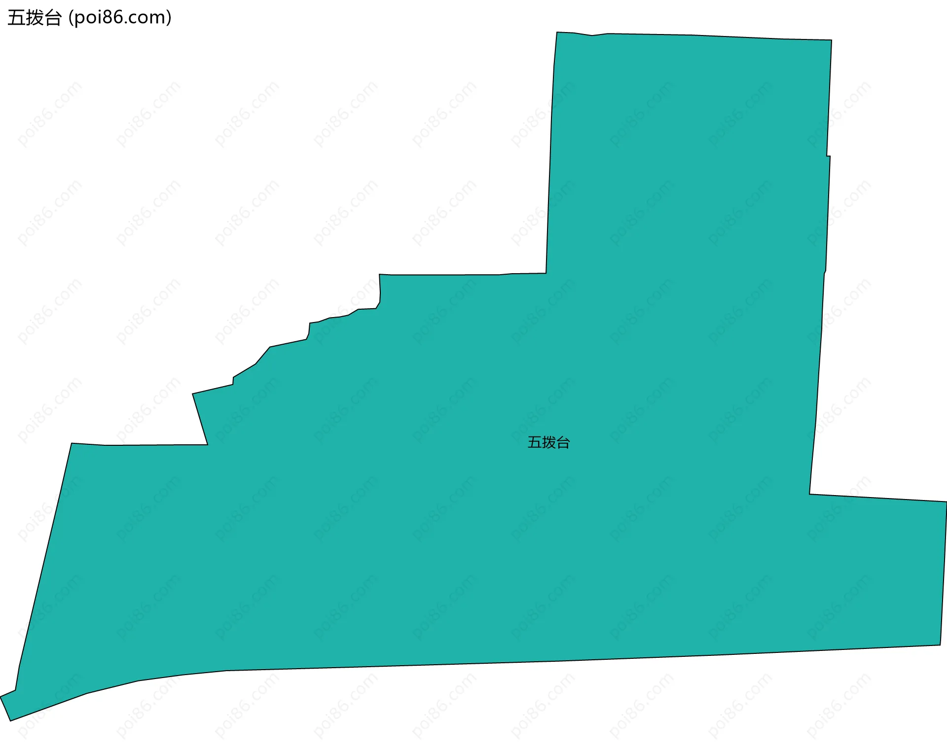 五拨台边界地图