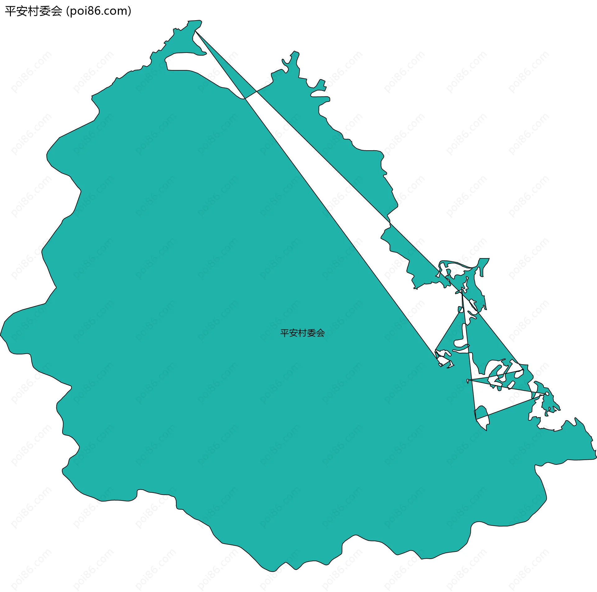 平安村委会边界地图