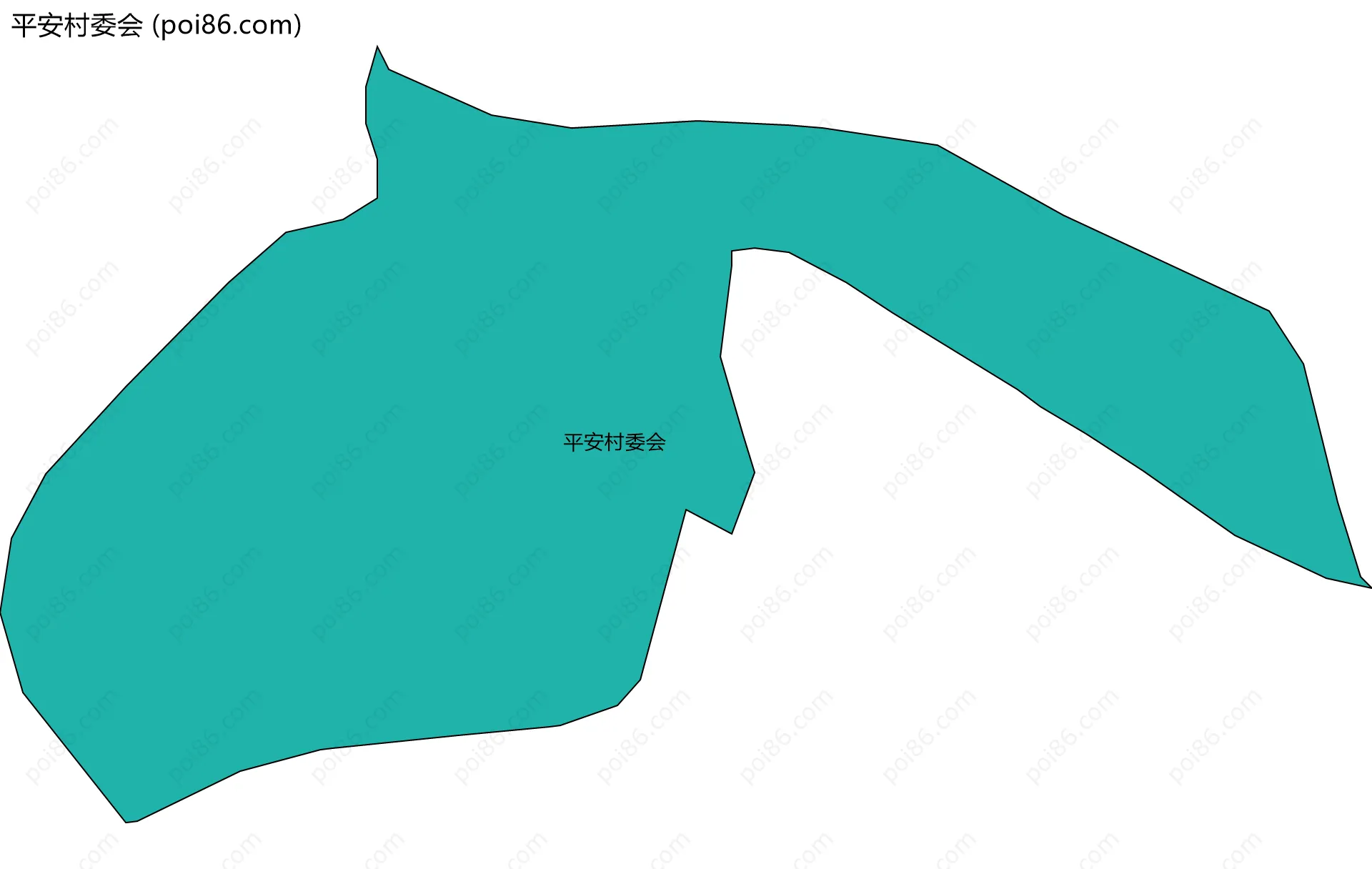 平安村委会边界地图