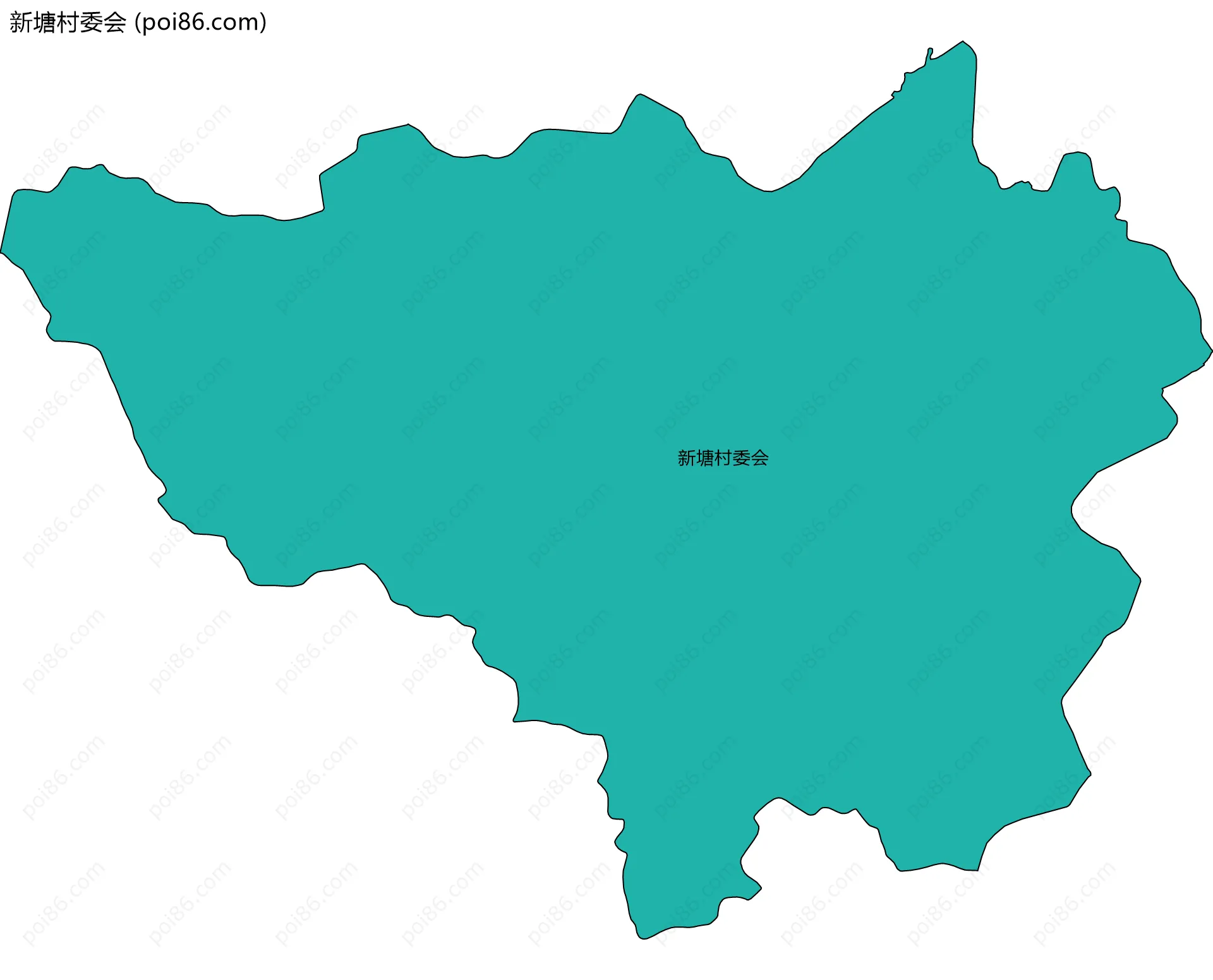 新塘村委会边界地图