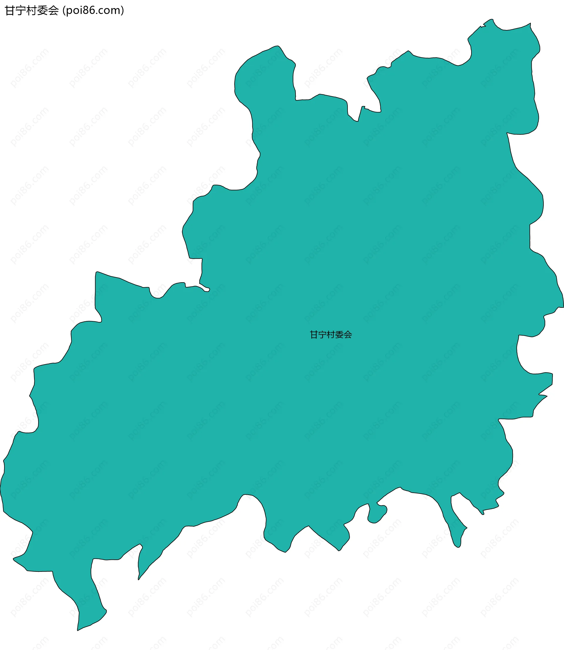 甘宁村委会边界地图