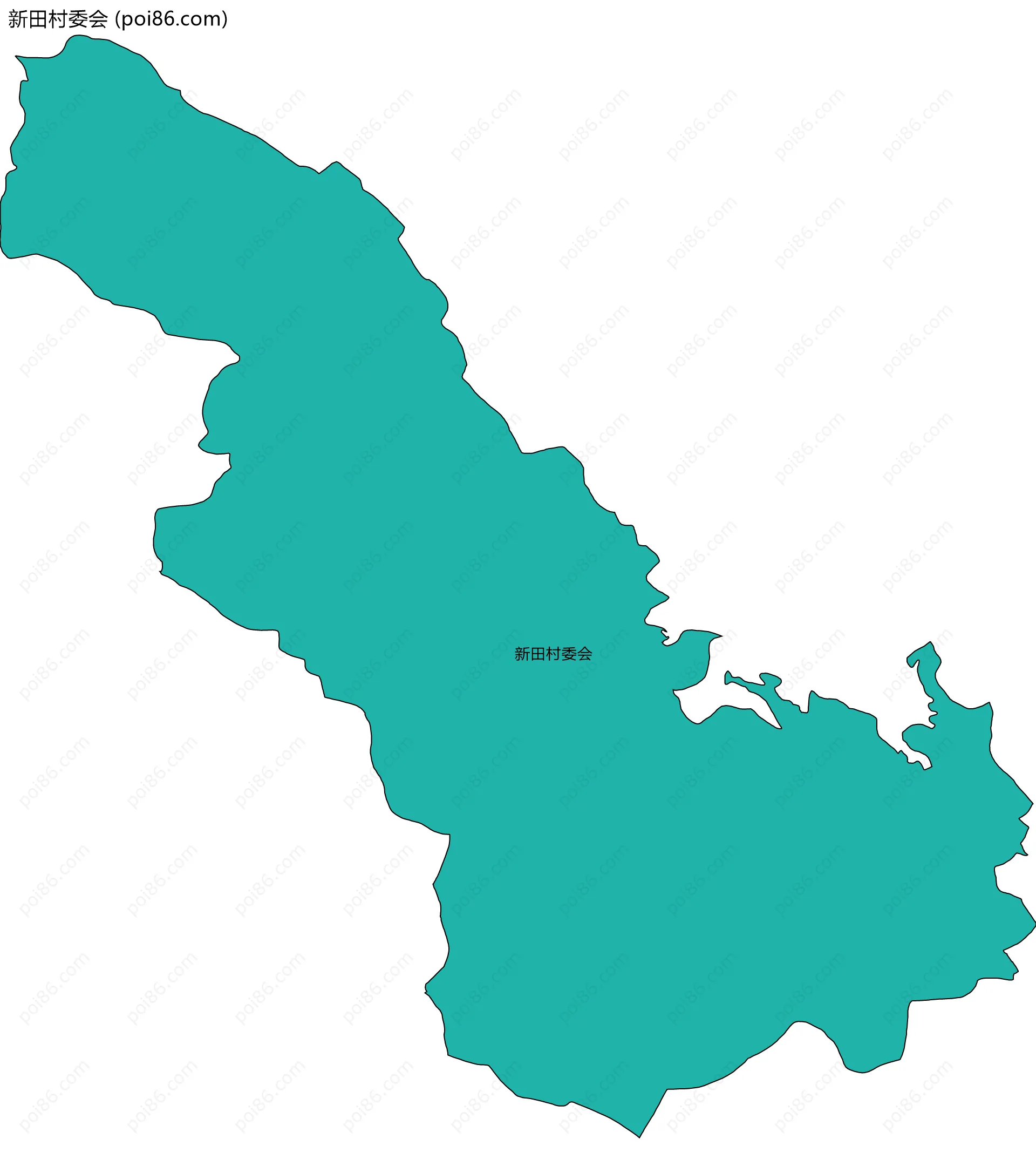 新田村委会边界地图