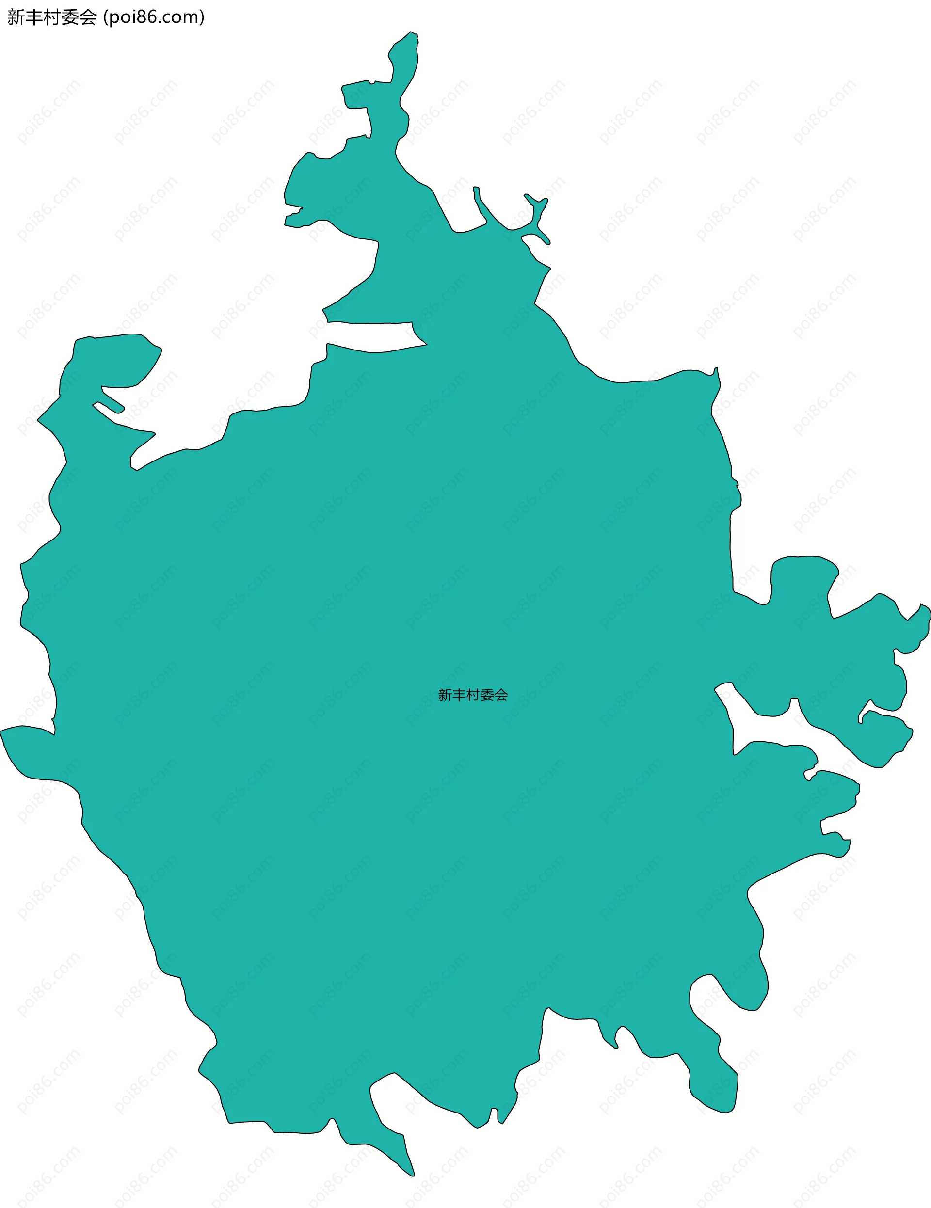 新丰村委会边界地图