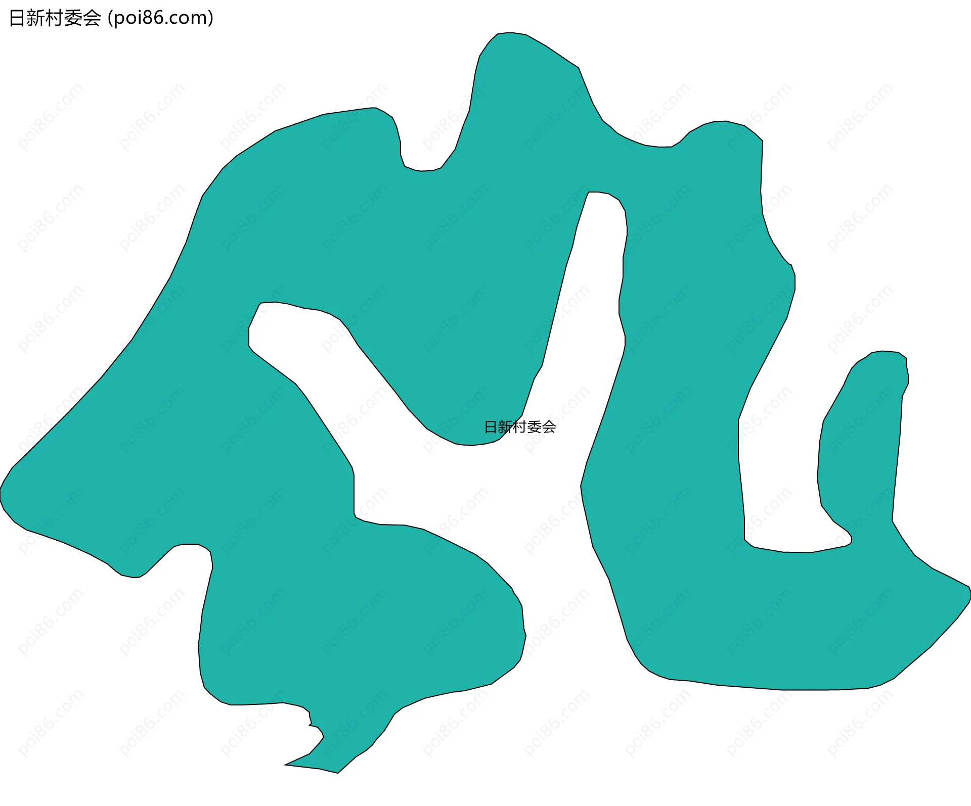 日新村委会边界地图