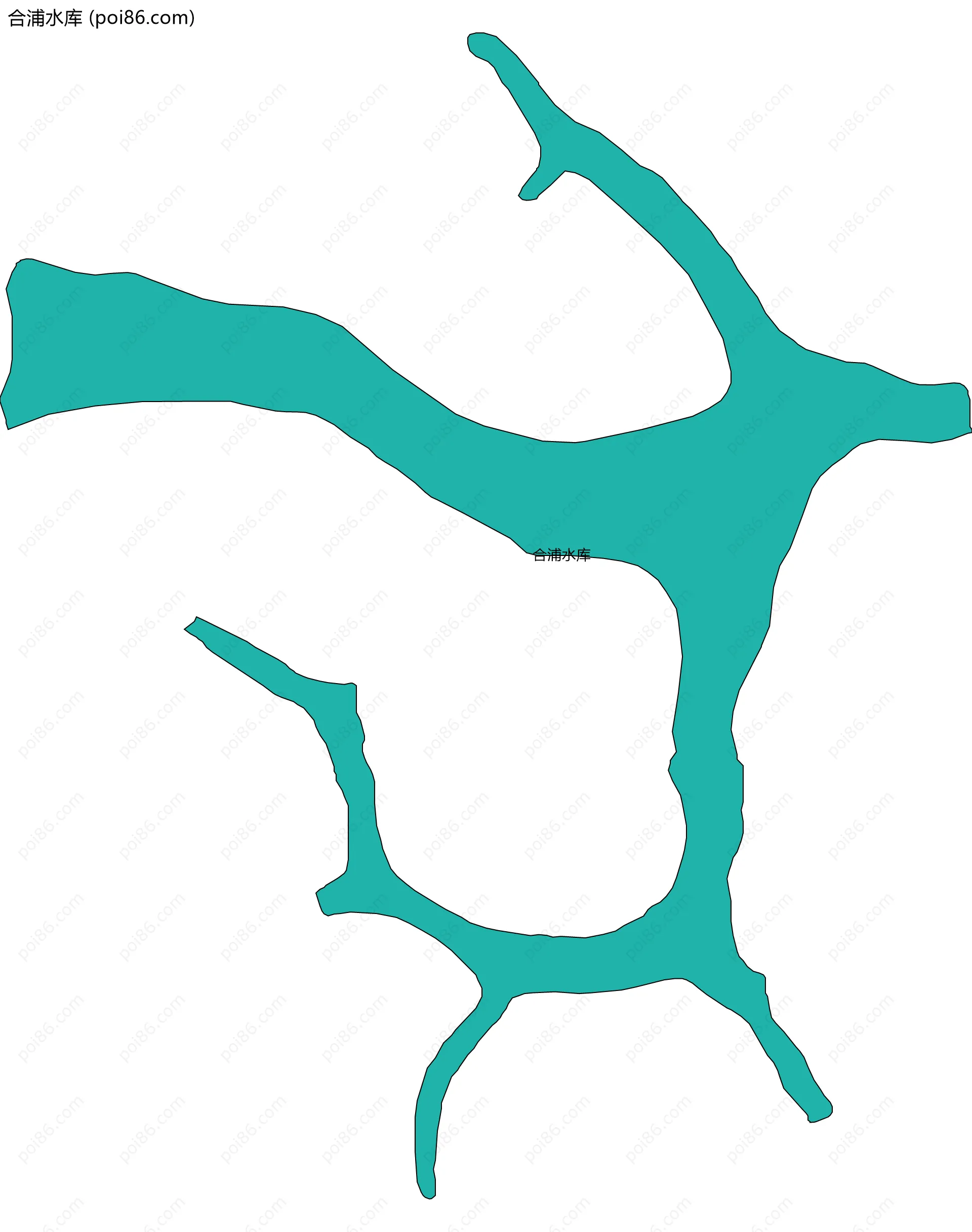 合浦水库边界地图