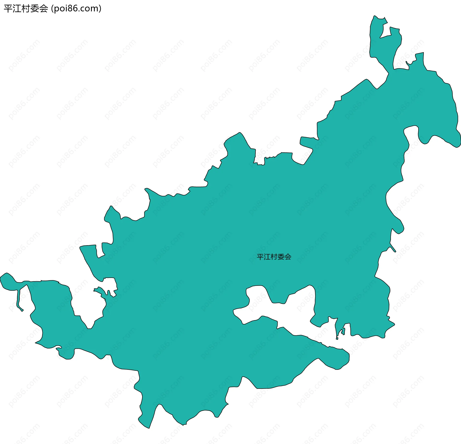 平江村委会边界地图