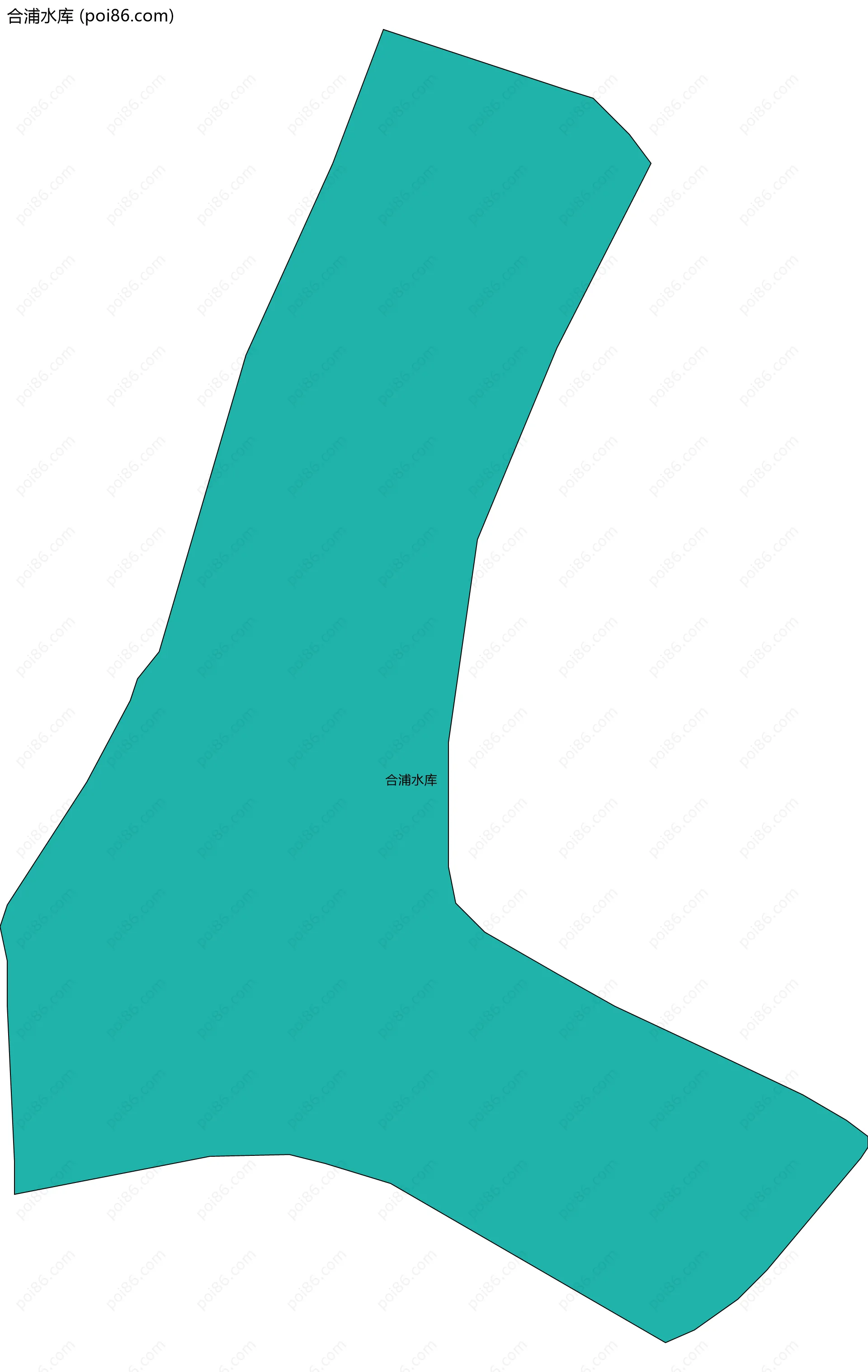 合浦水库边界地图