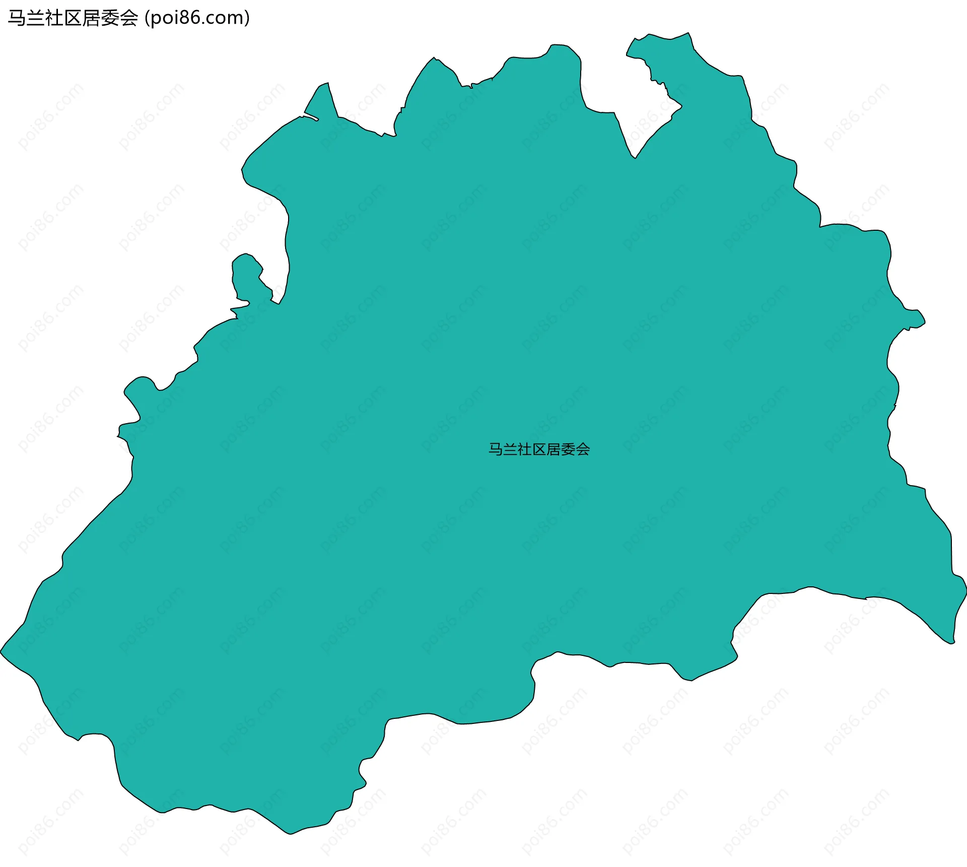 马兰社区居委会边界地图