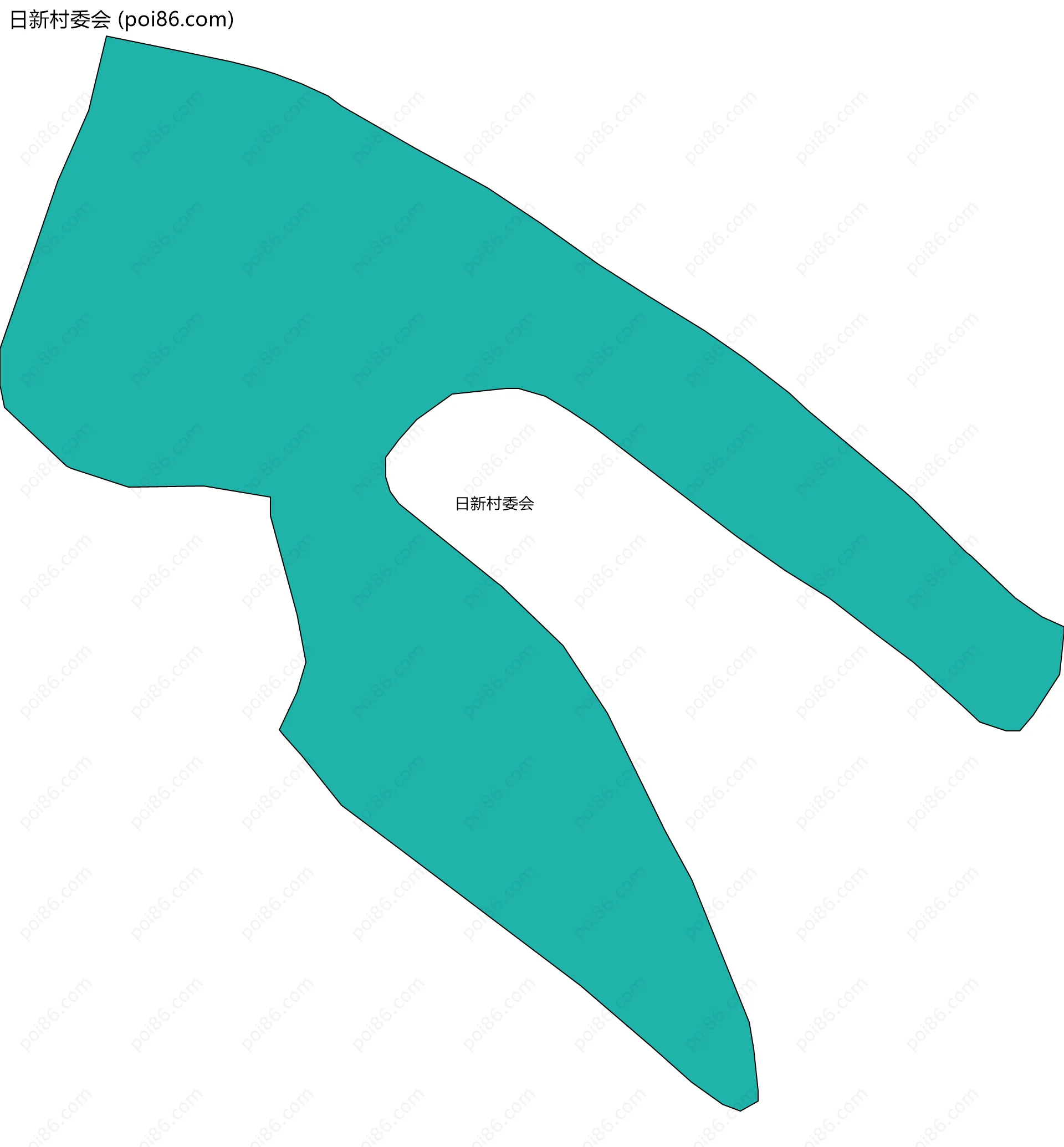 日新村委会边界地图