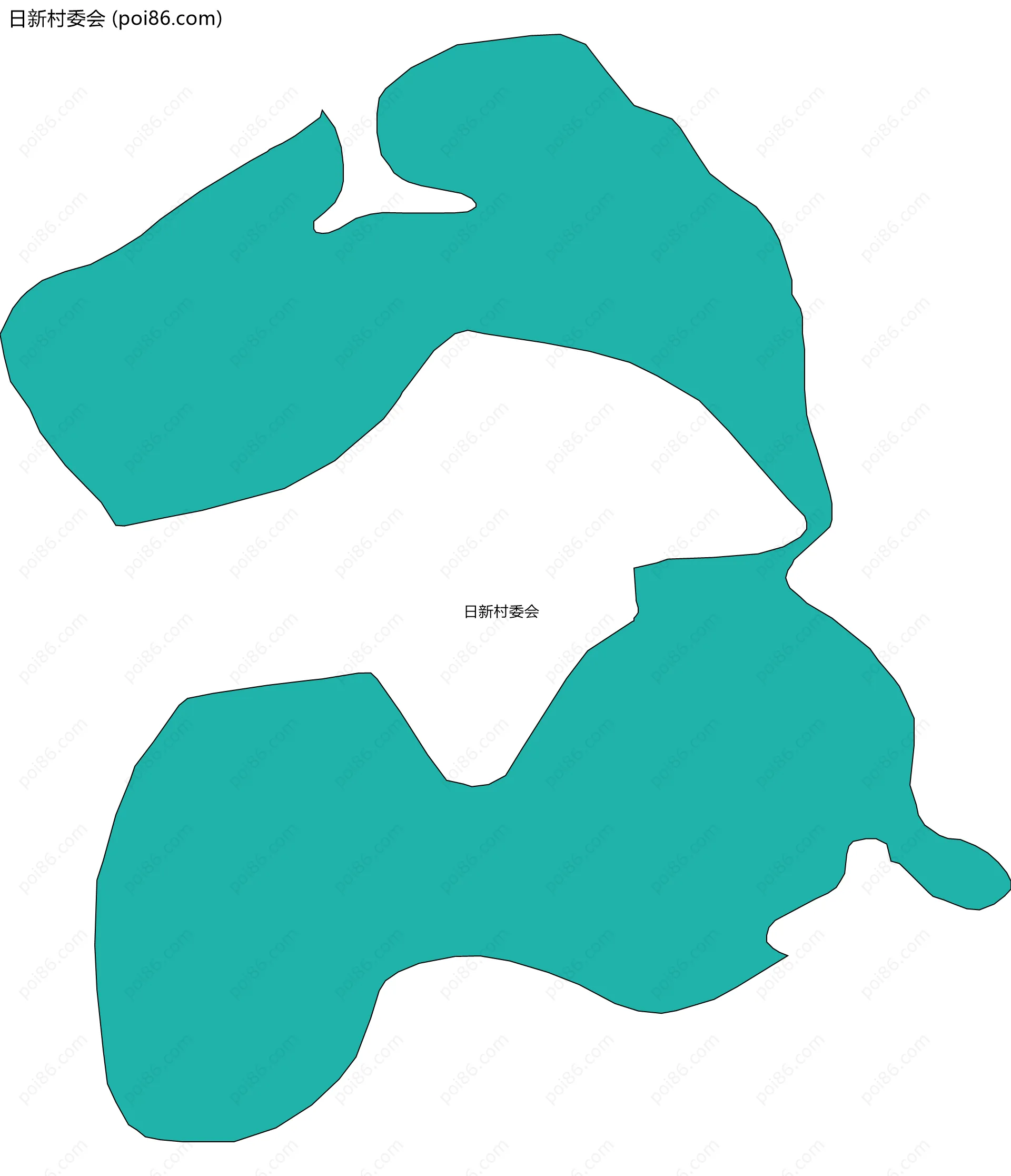 日新村委会边界地图