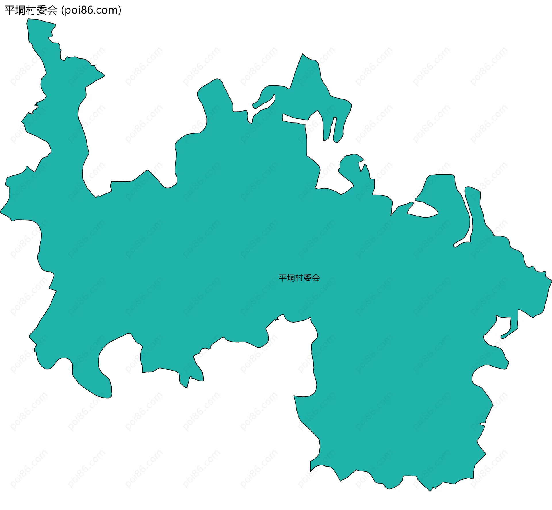 平垌村委会边界地图