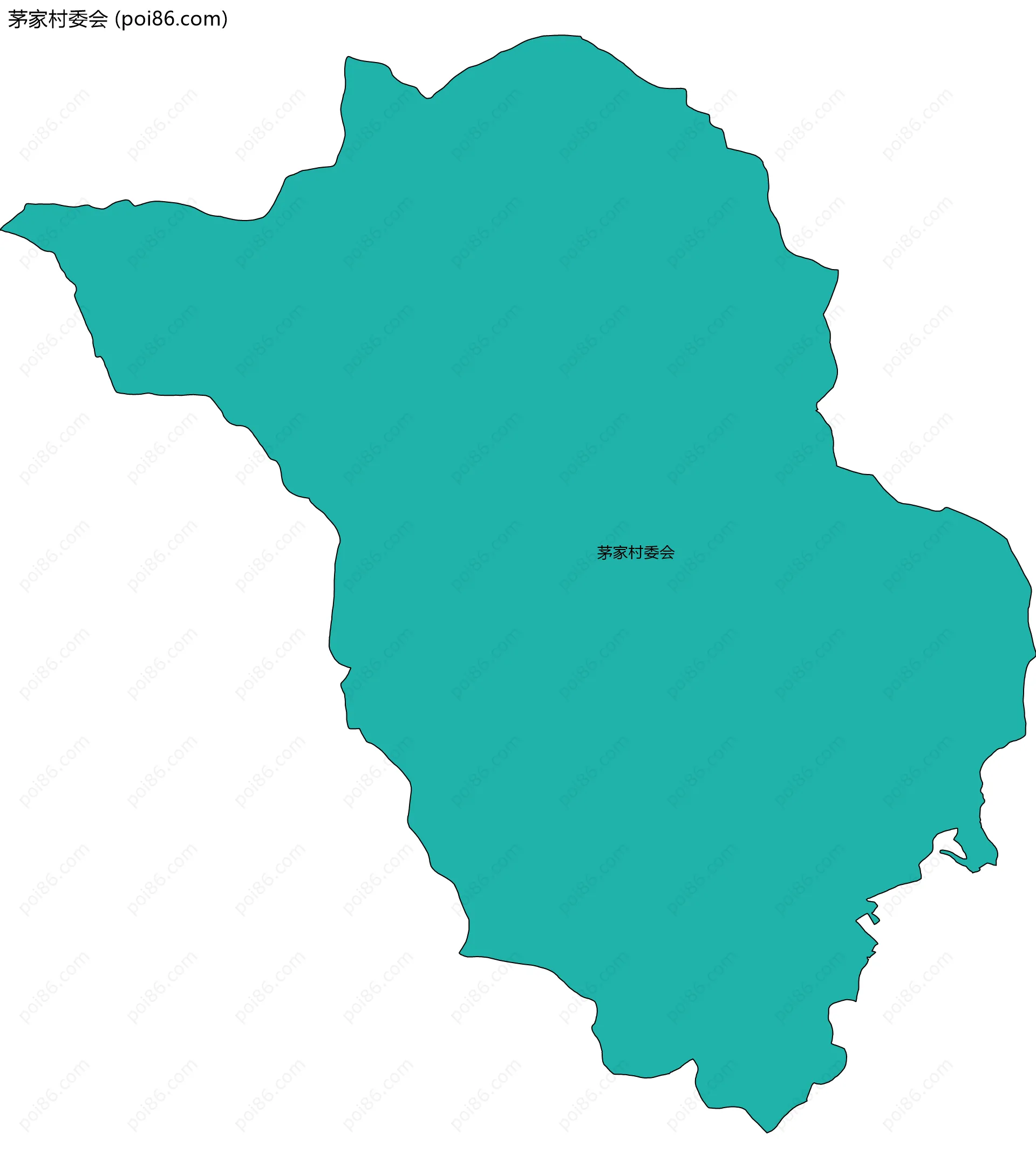 茅家村委会边界地图