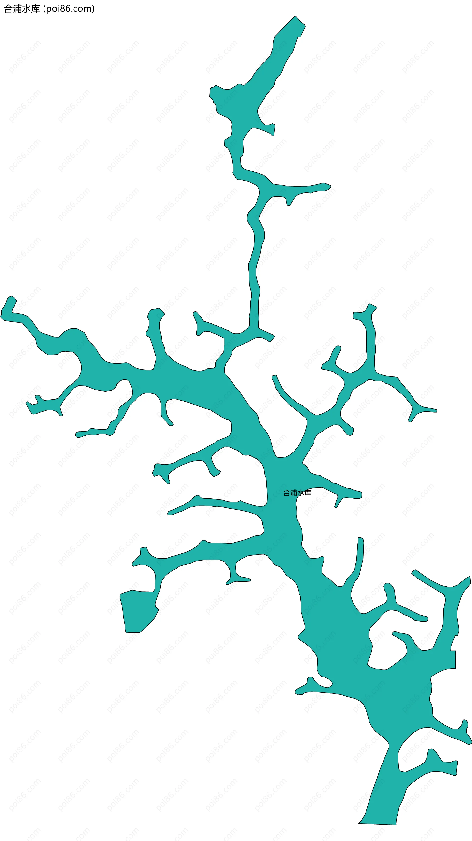 合浦水库边界地图