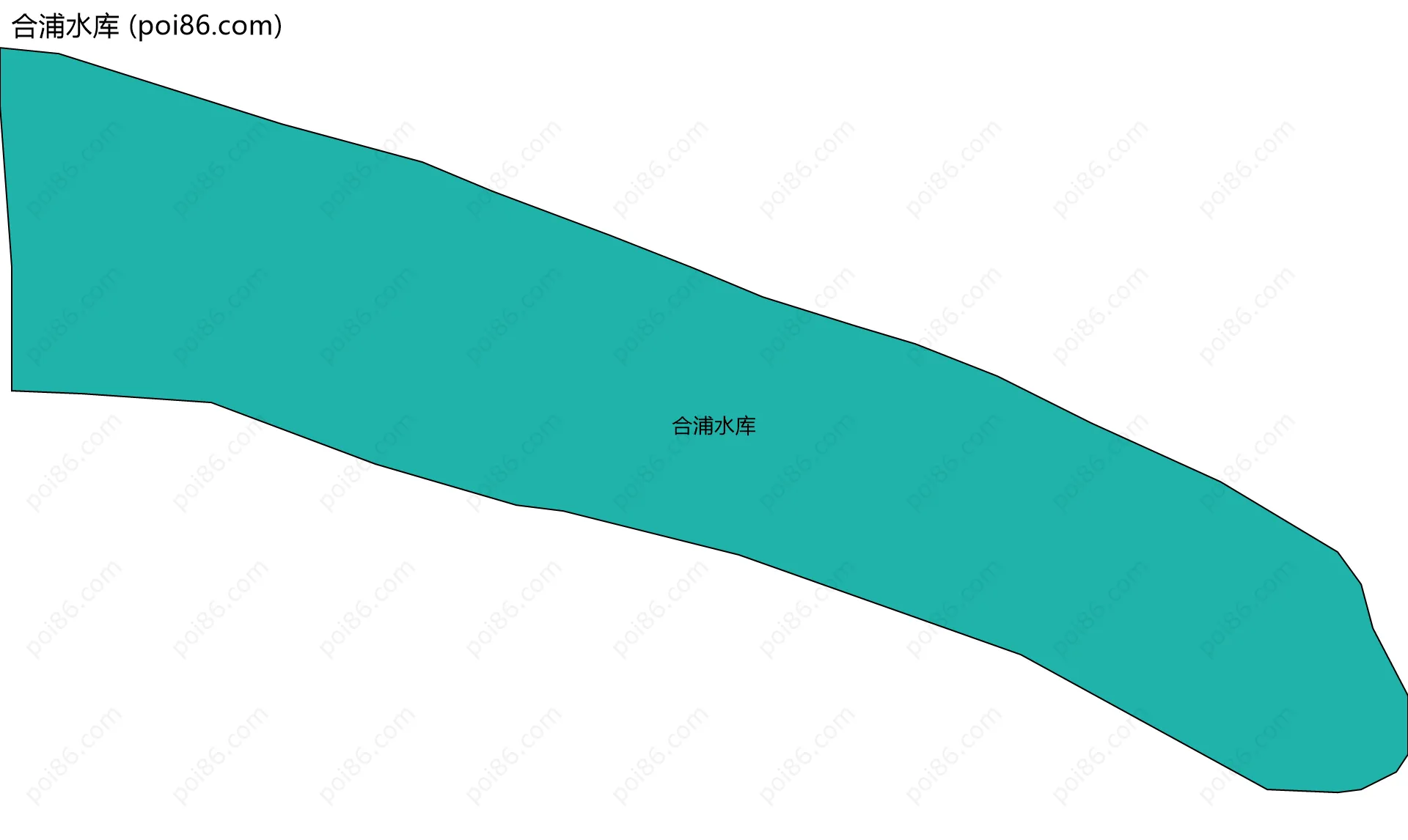 合浦水库边界地图