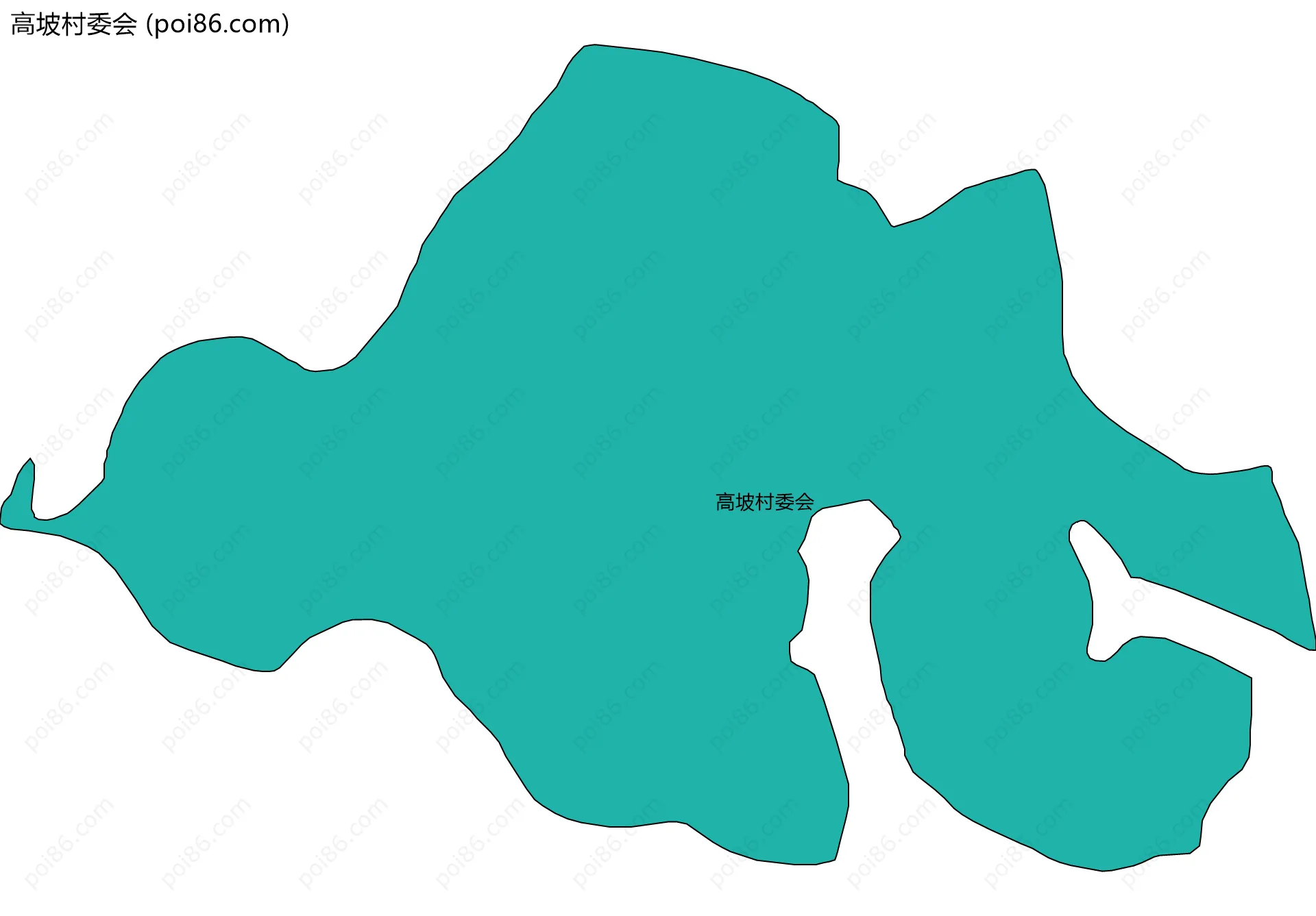 高坡村委会边界地图