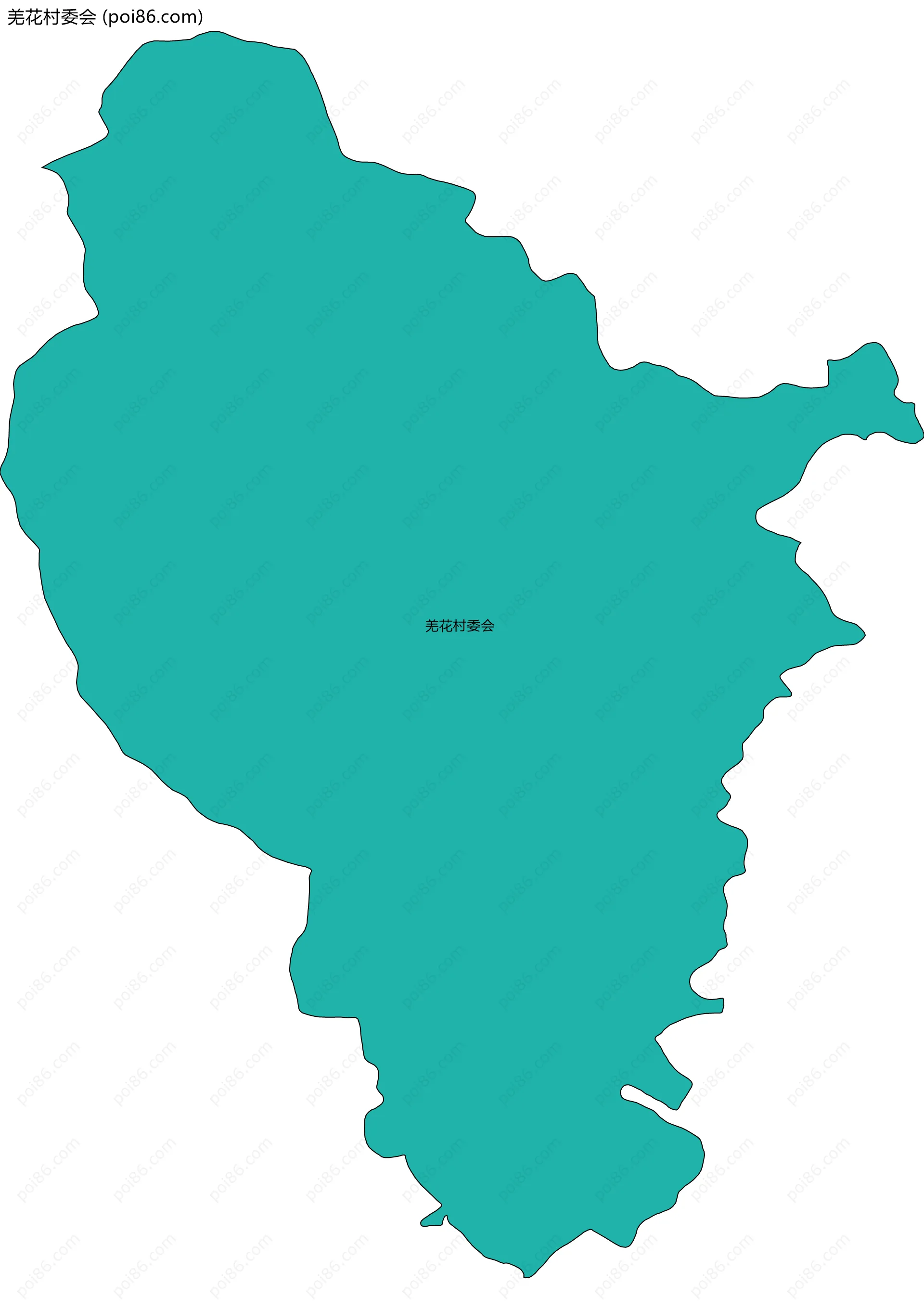 羌花村委会边界地图