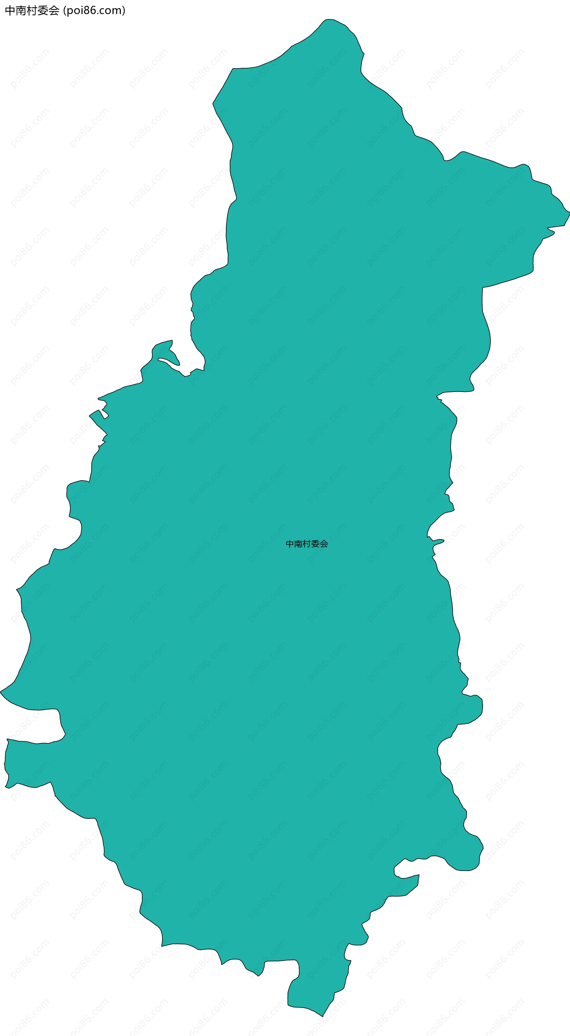 中南村委会边界地图