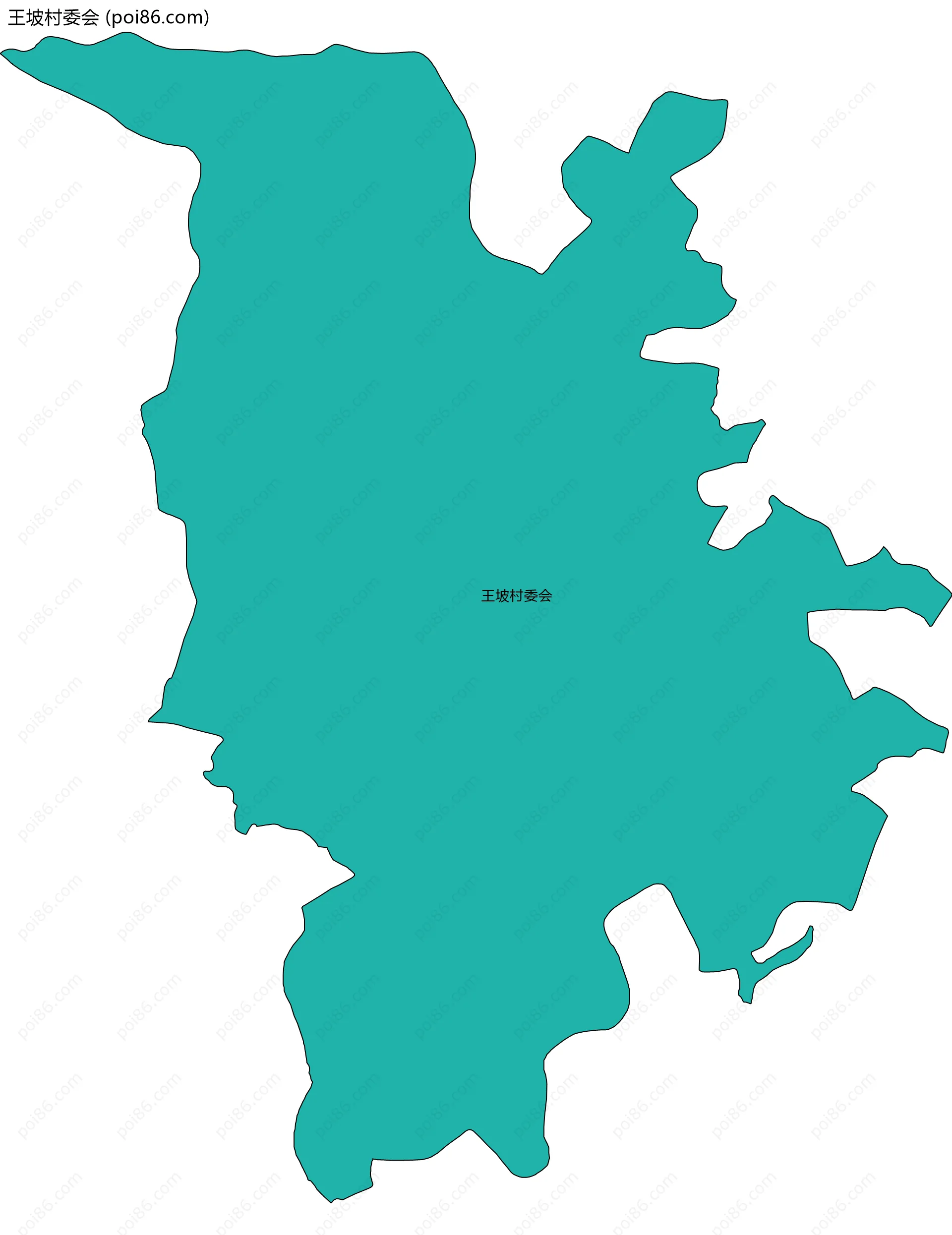 王坡村委会边界地图