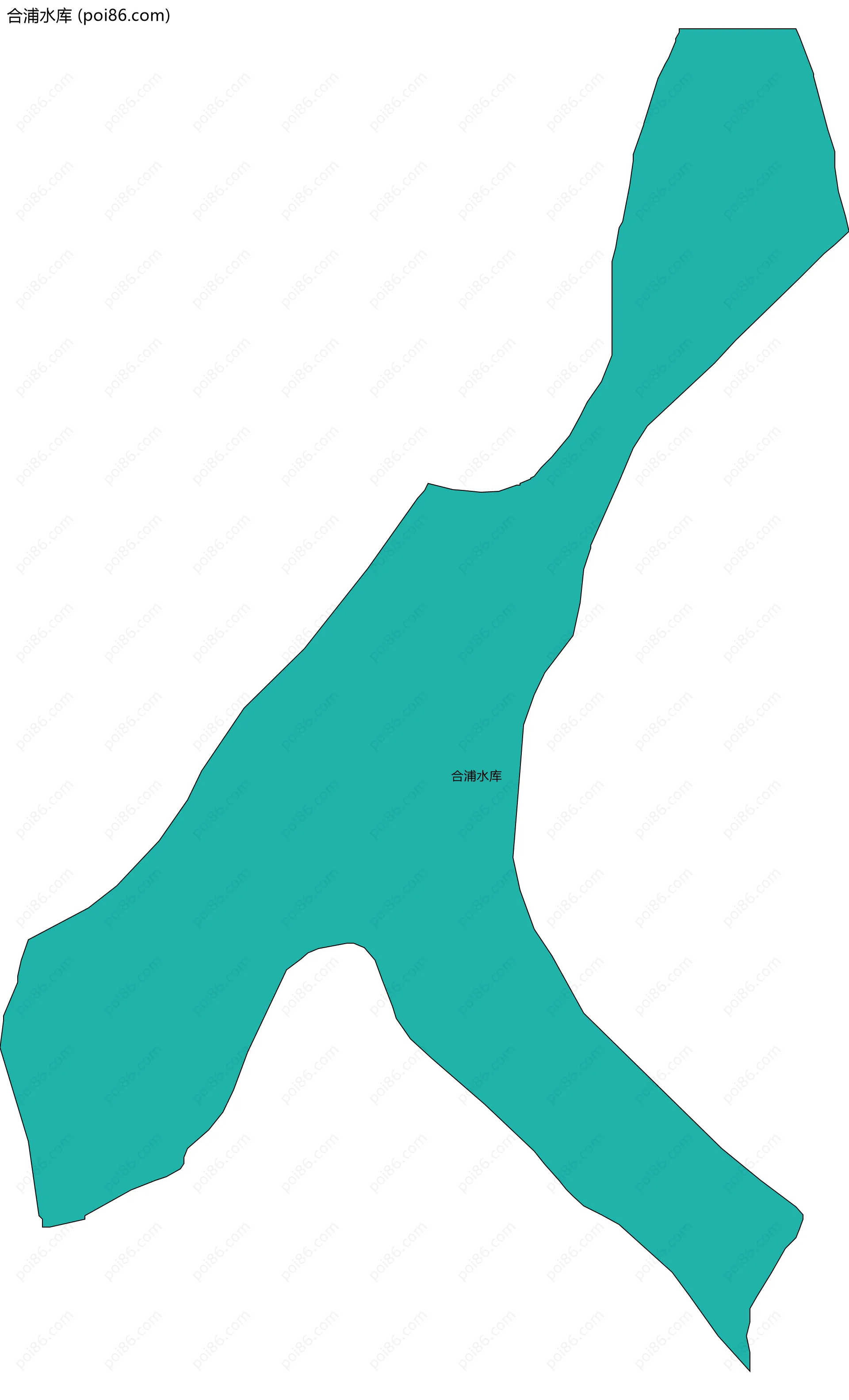 合浦水库边界地图