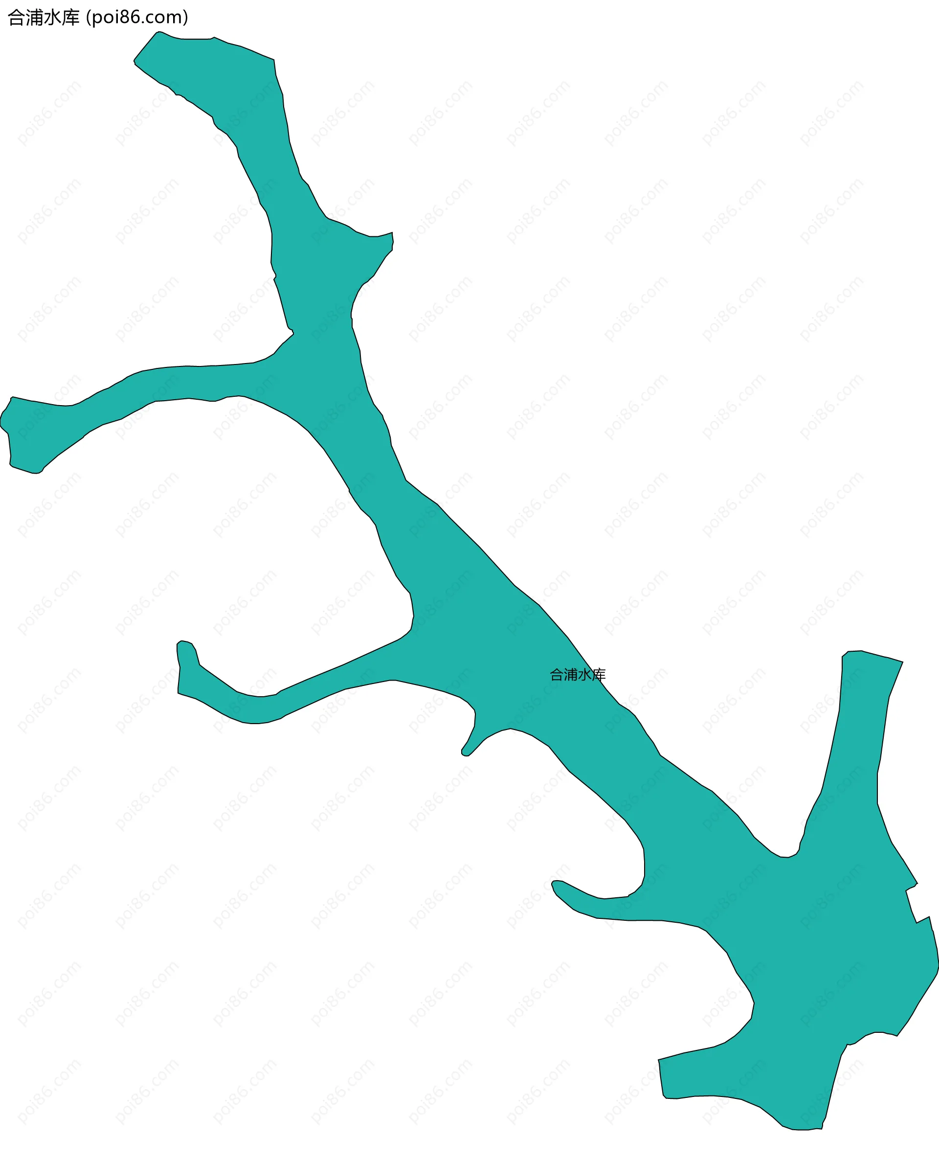 合浦水库边界地图