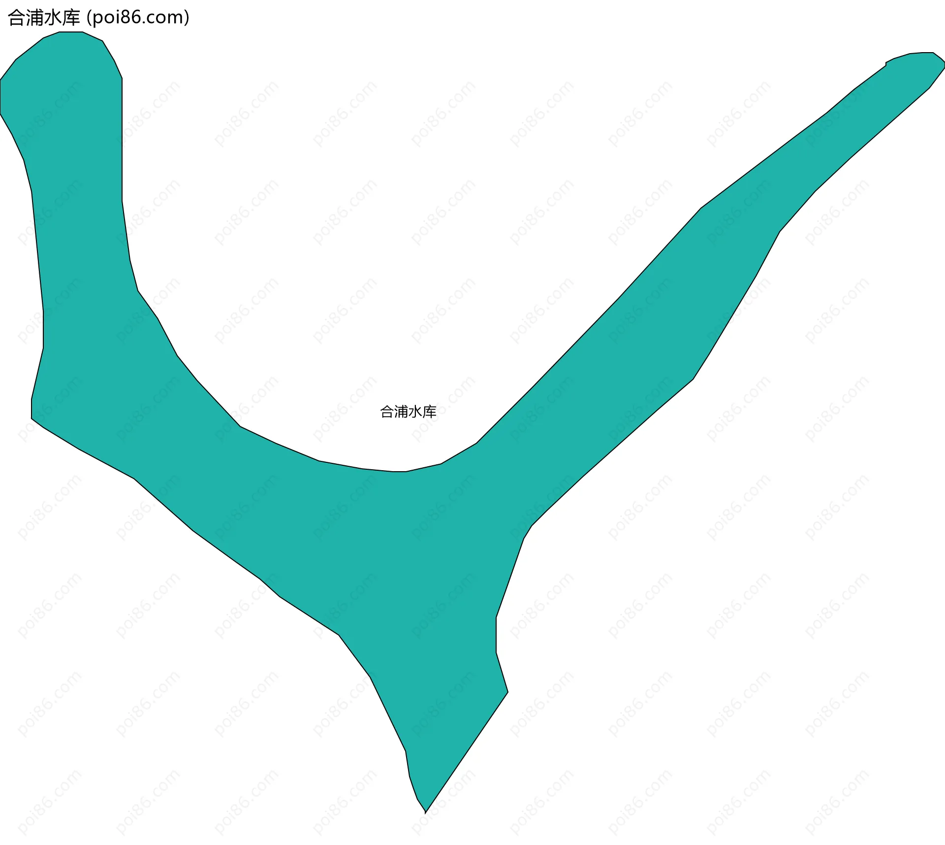 合浦水库边界地图