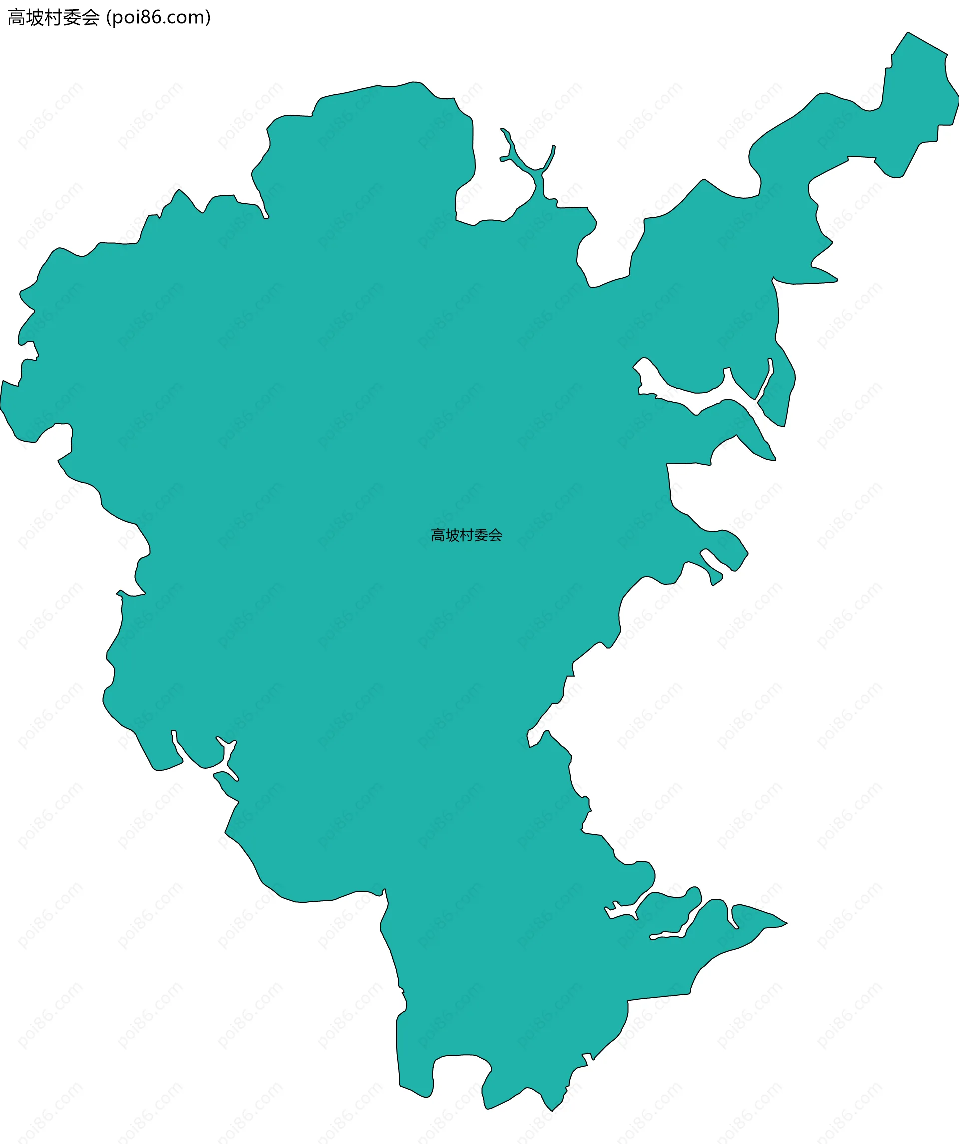 高坡村委会边界地图