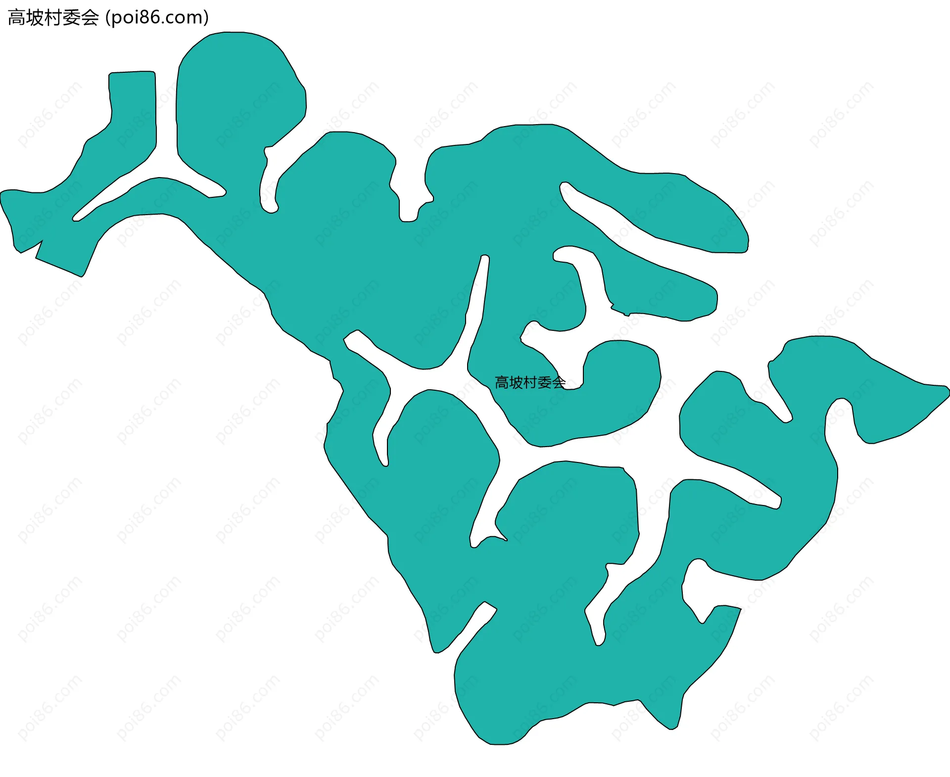 高坡村委会边界地图