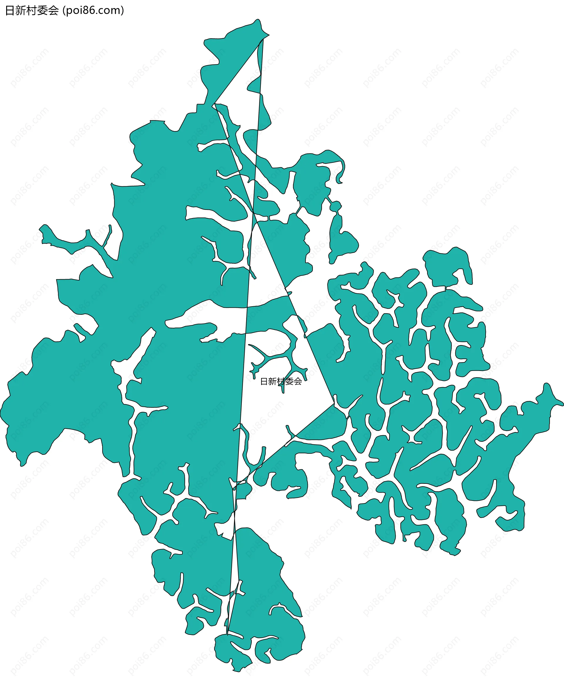 日新村委会边界地图