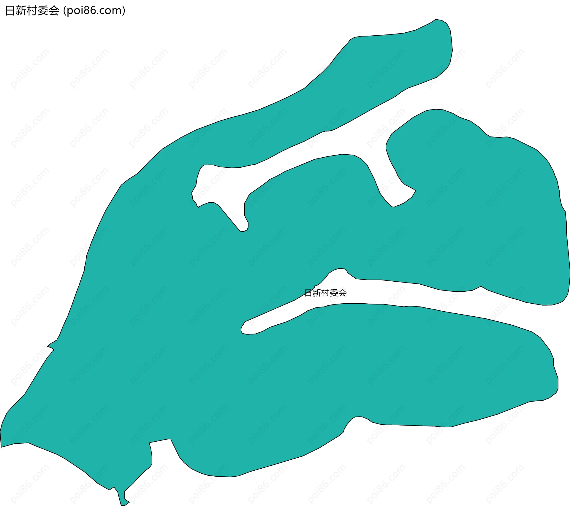 日新村委会边界地图