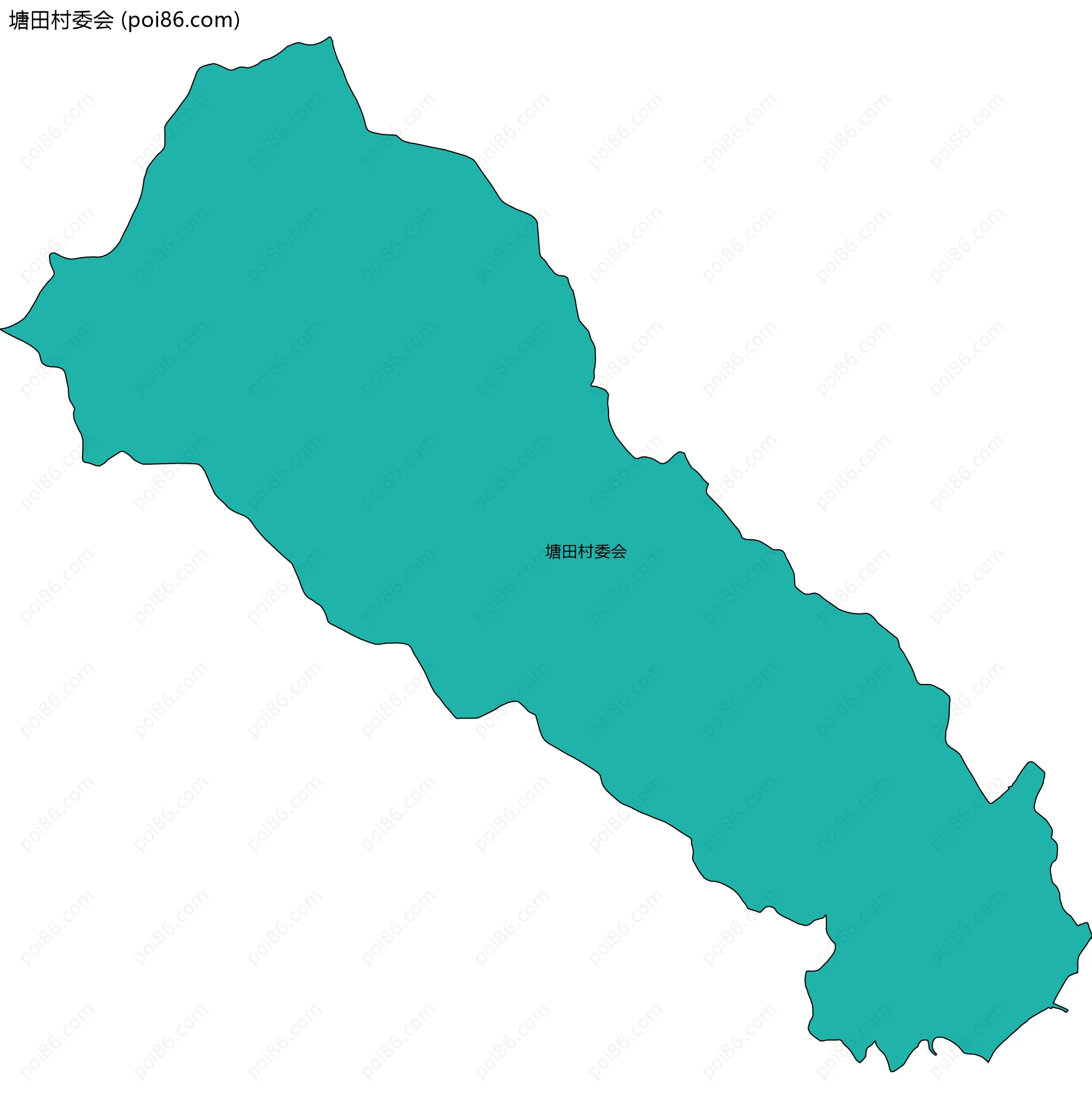 塘田村委会边界地图