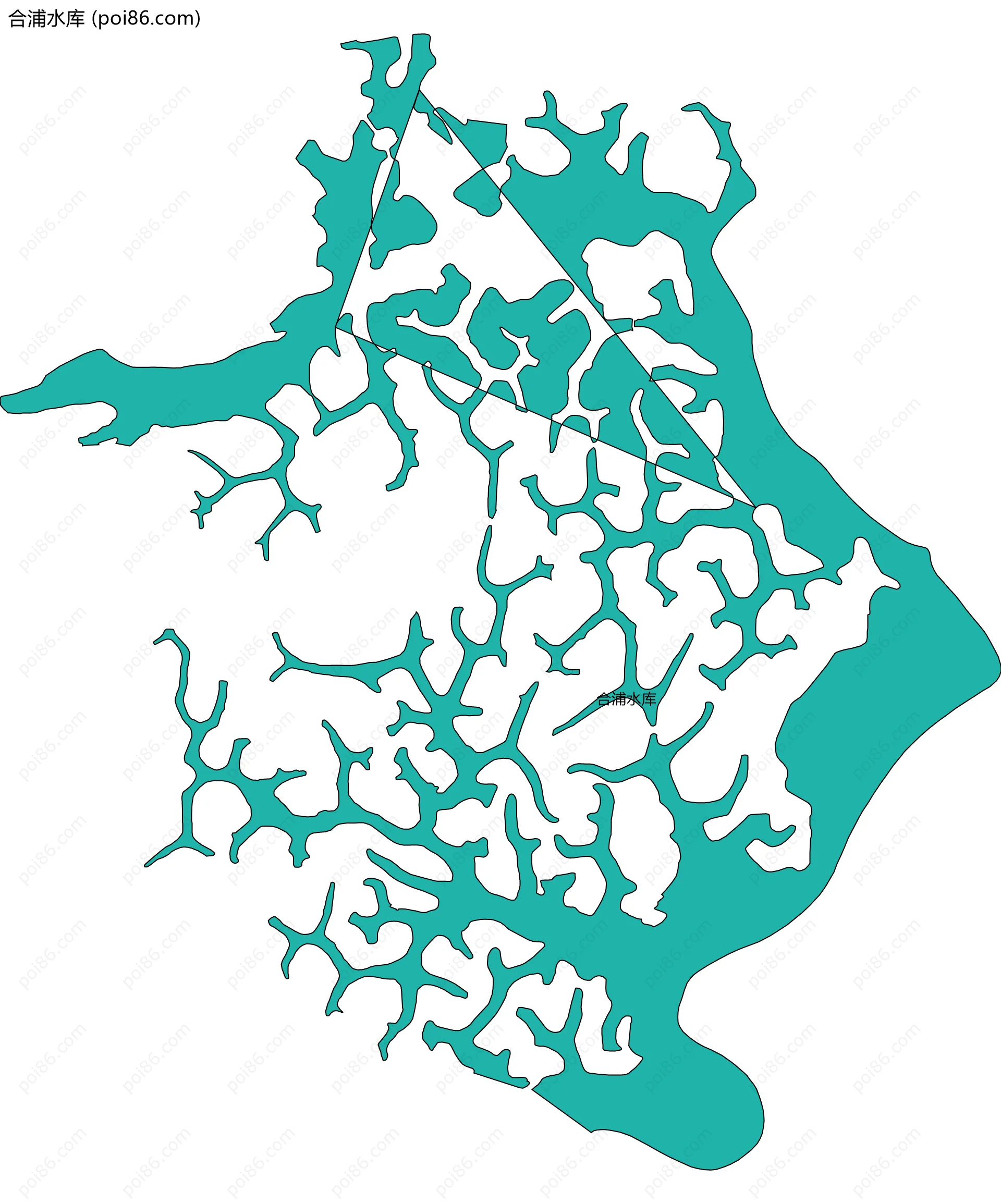 合浦水库边界地图