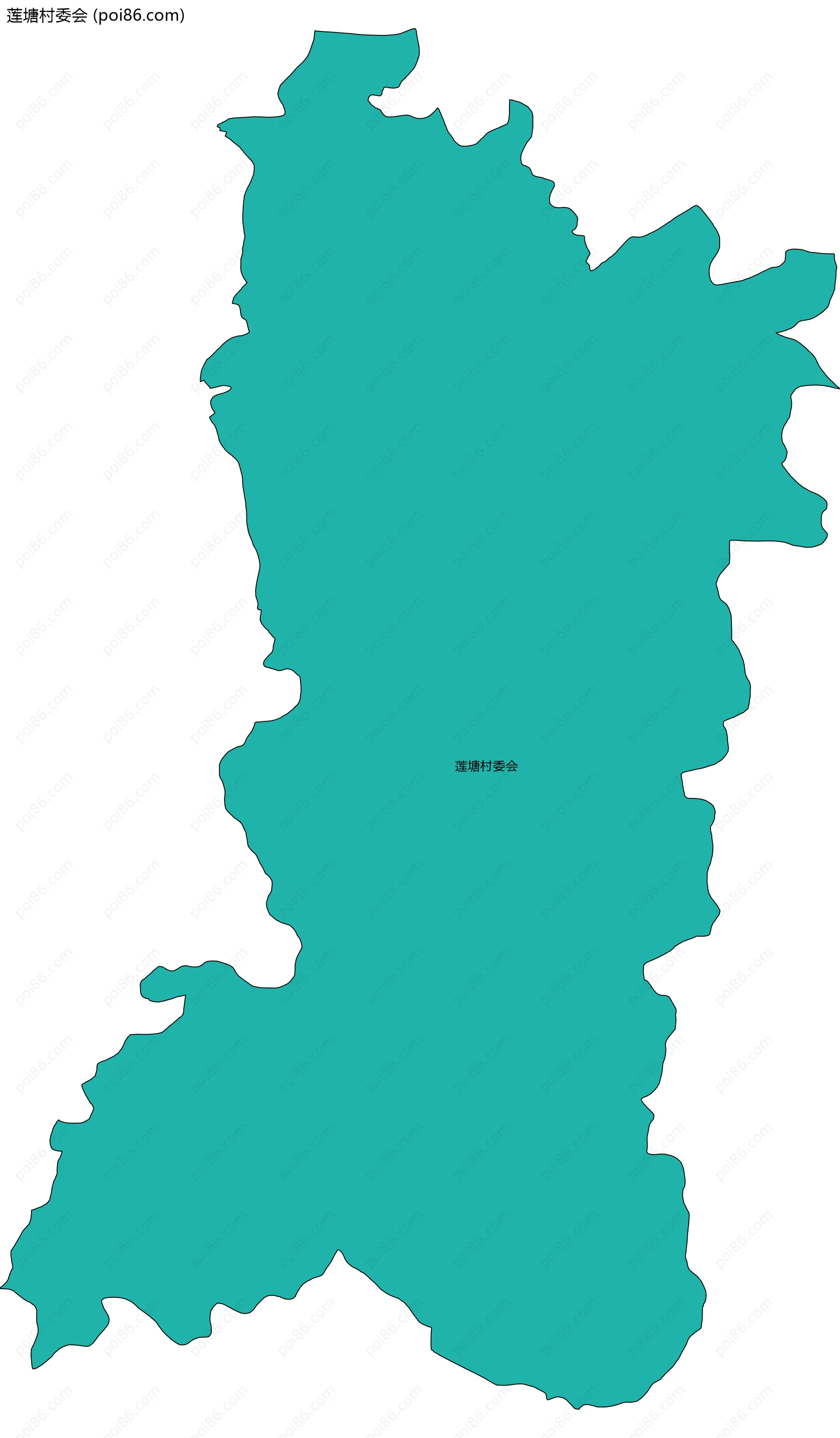 莲塘村委会边界地图