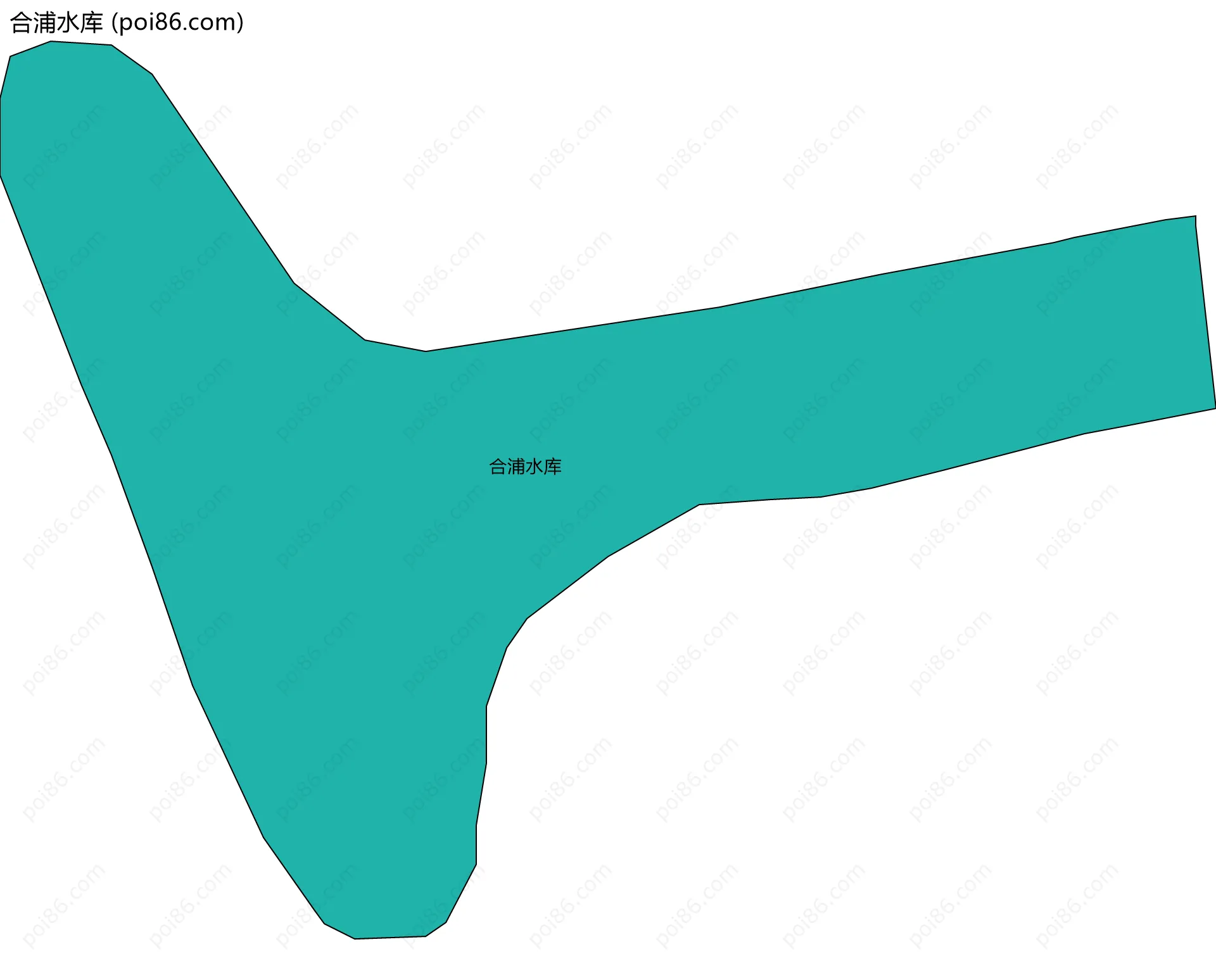 合浦水库边界地图