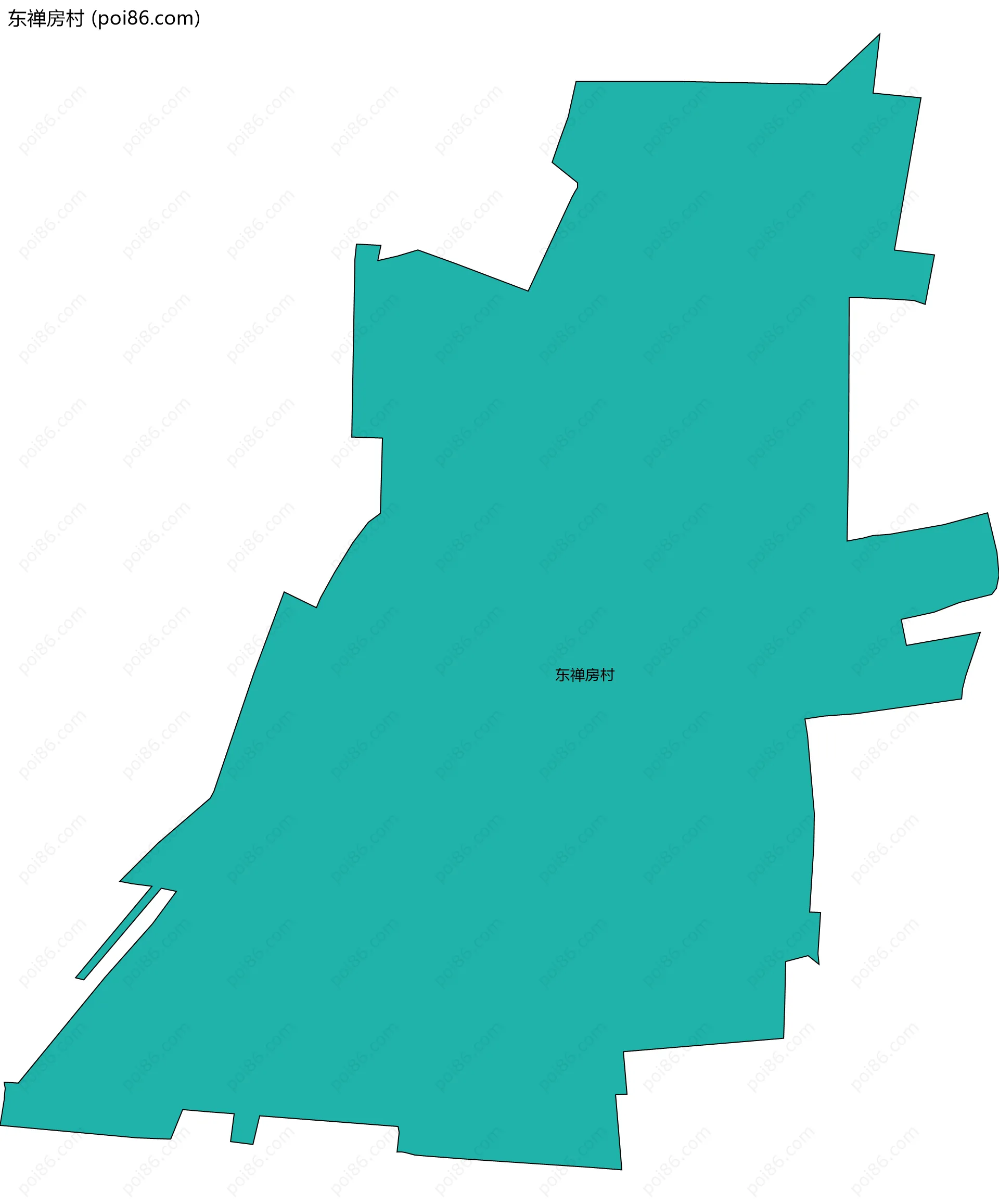 东禅房村边界地图