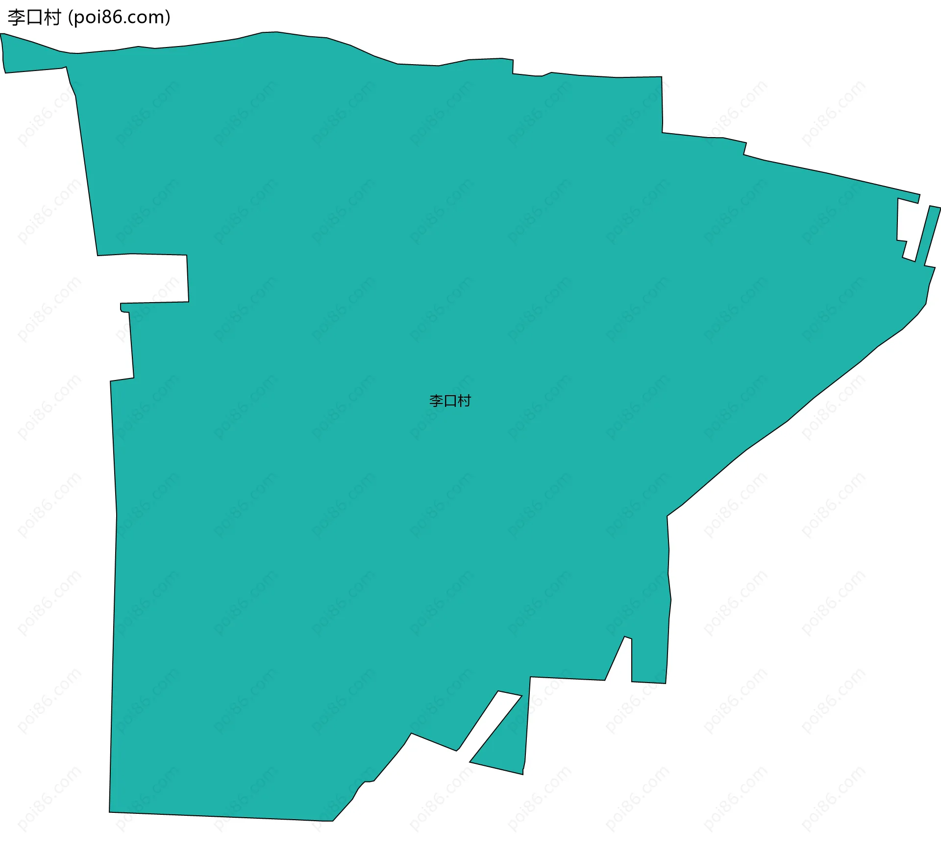 李口村边界地图